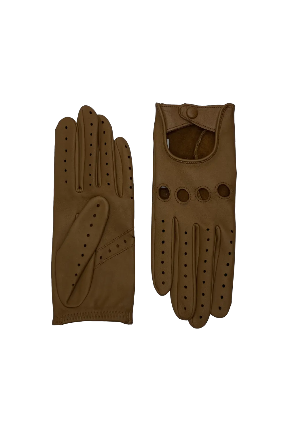 Faye gants en cuir Marron FAYE