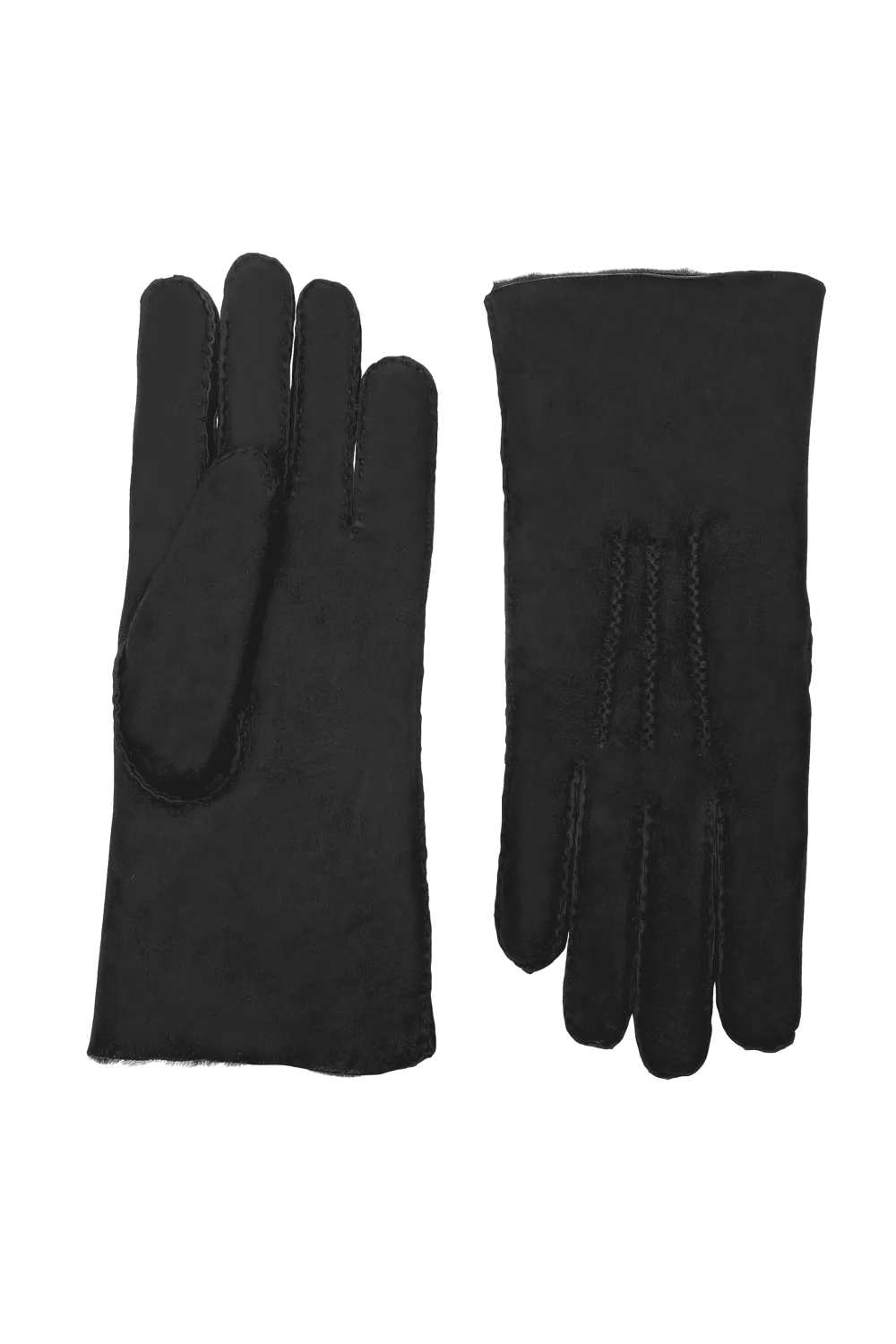 Arnaud gants en cuir peau lainée Noir ARNAUD/ND