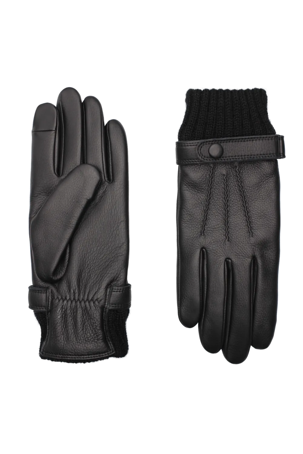 Darius gants en cuir doublés alpaga Noir DARIUS/A