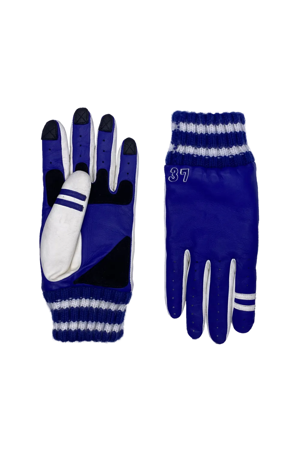 Tedd gants en cuir doublés alpaga Bleu TEDD/A