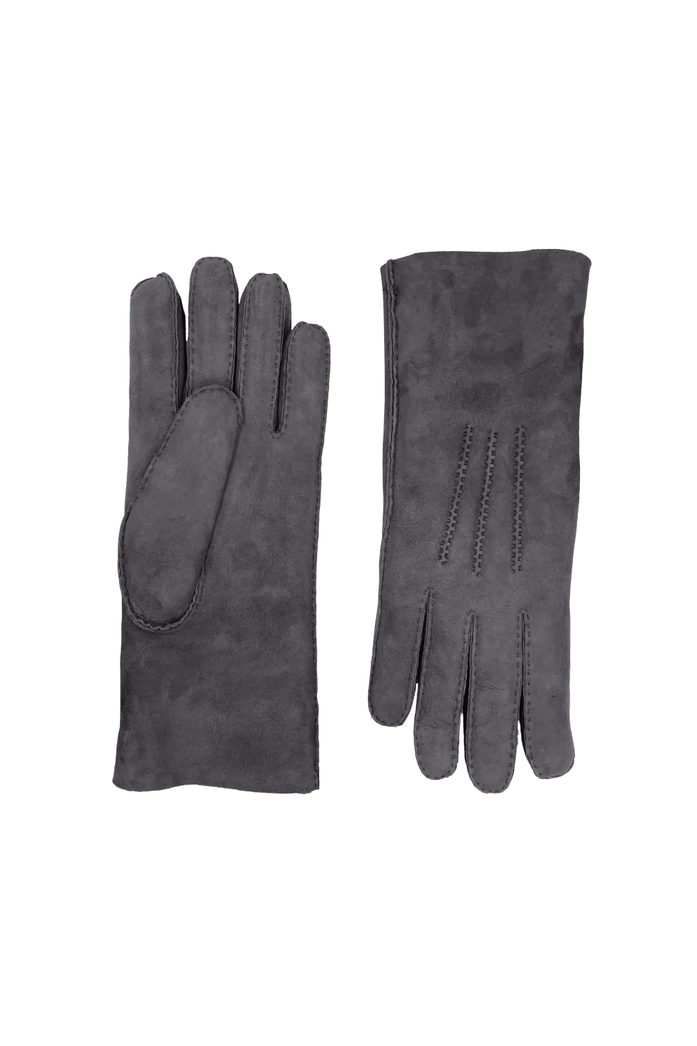 Arnaud gants en cuir peau lainée Gris ARNAUD/ND