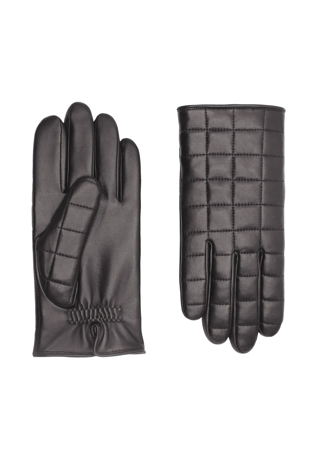 James gants en cuir doublés alpaga Noir JAMES/A