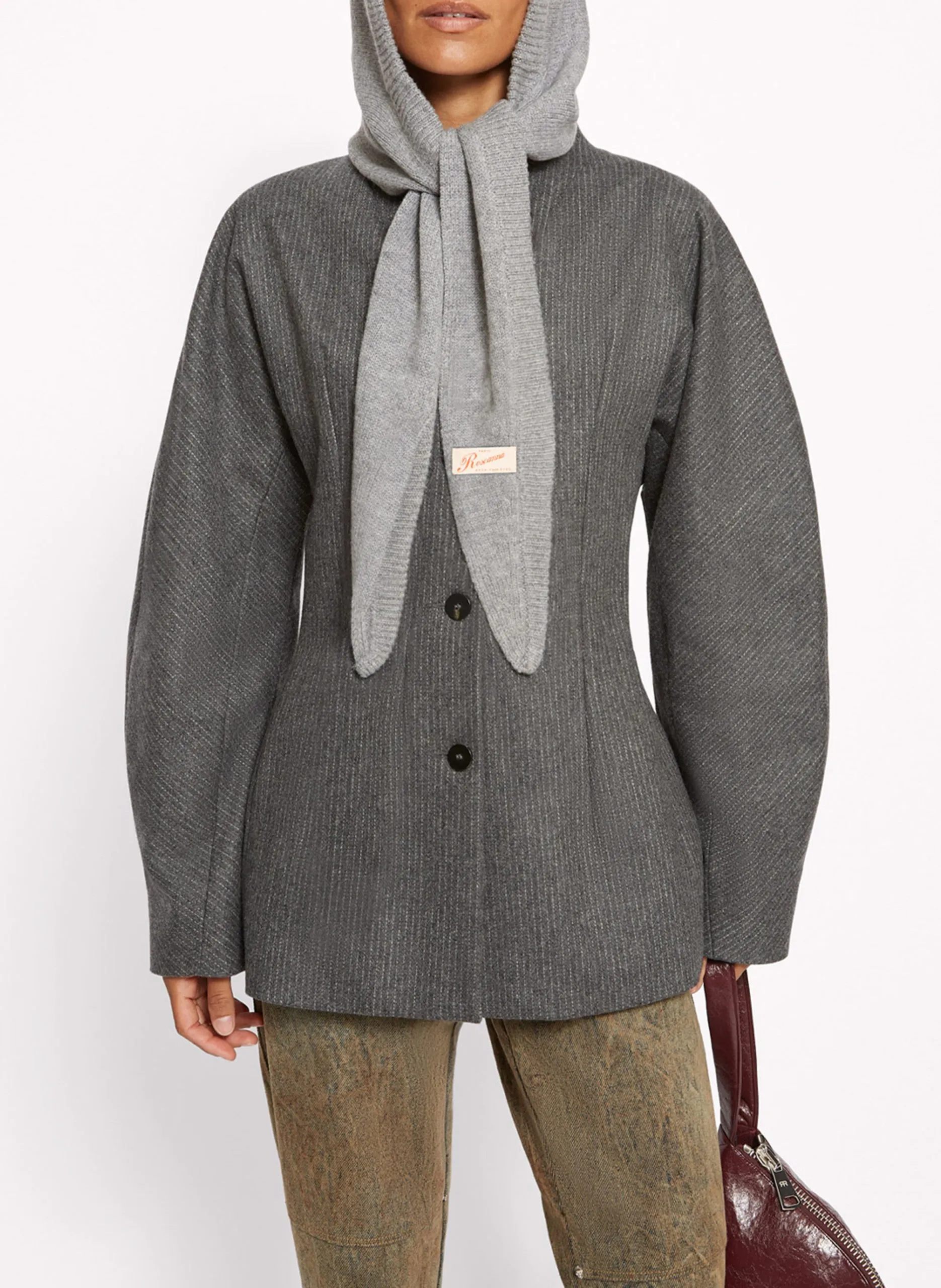 Cagoule en laine et cachemire Gris MAGNUM