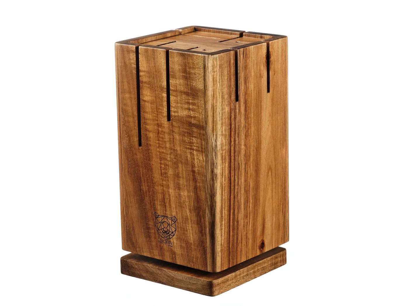 Bloc couteaux rotatif skagen Marron