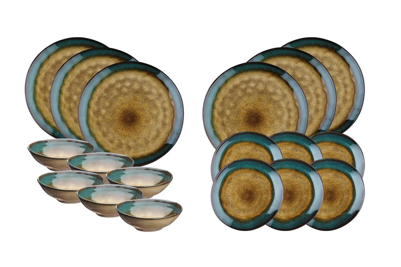 Service les essentiels island - 18 pièces - terre et mer Marron