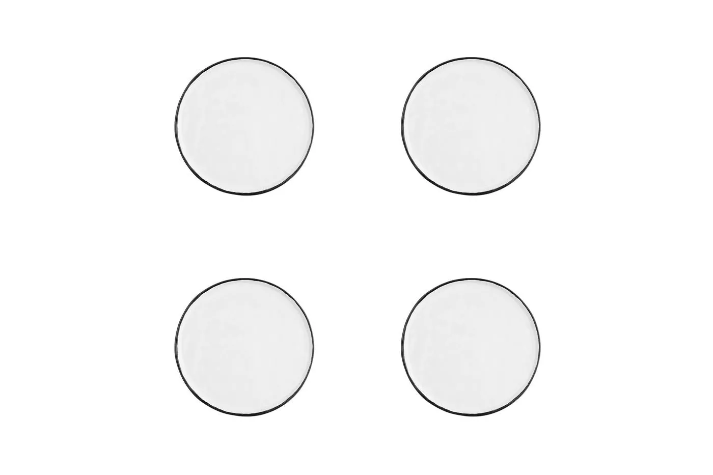 Assiette pure ø16,5cm - 4 pièces - blanc neige Blanc