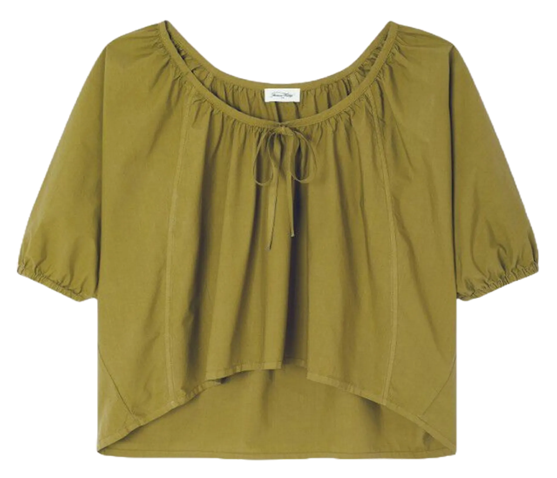 Top ample manches courtes en coton bio Vert BAILOW