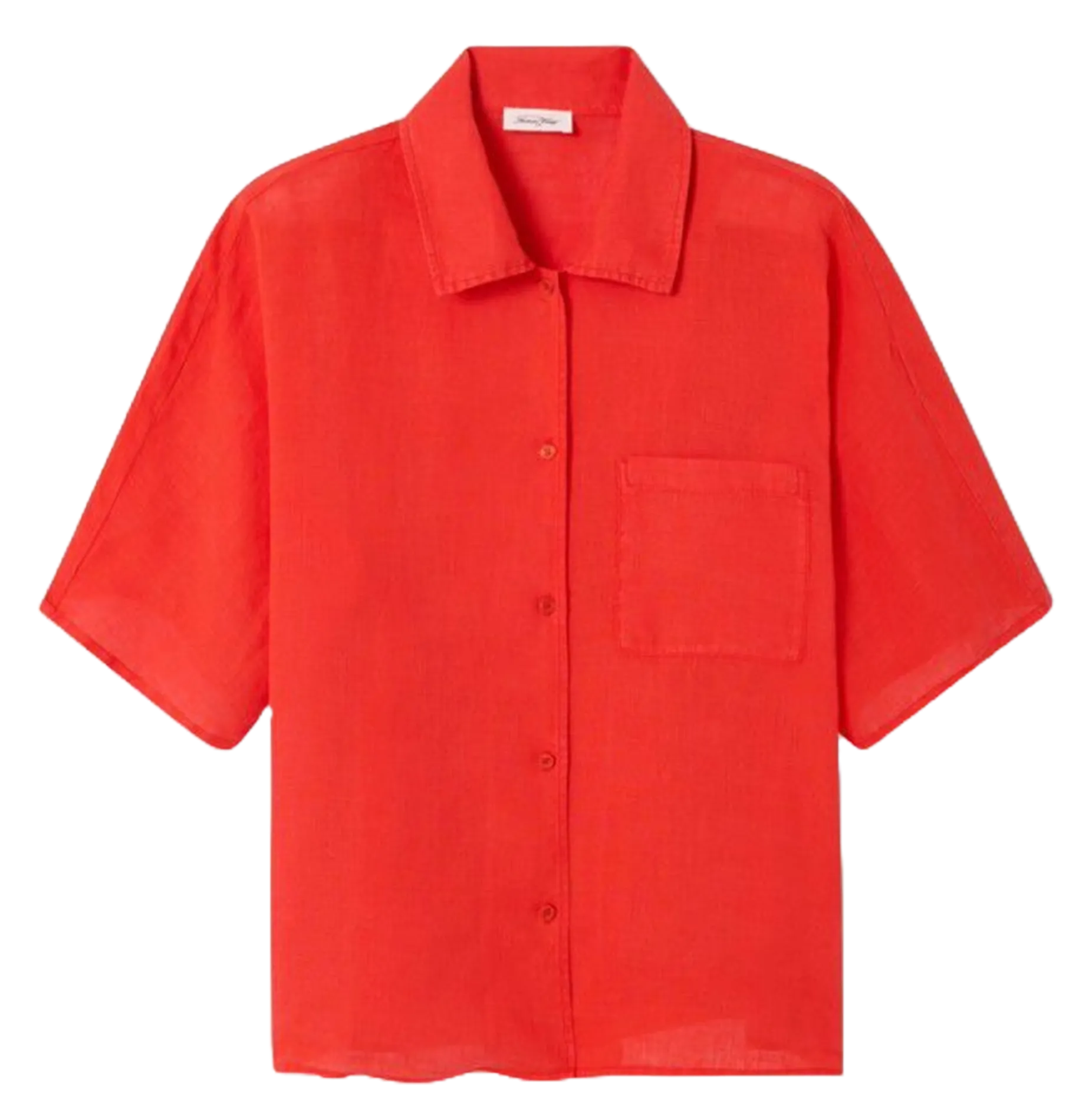 Chemise col classique en lin Rouge IVYBO