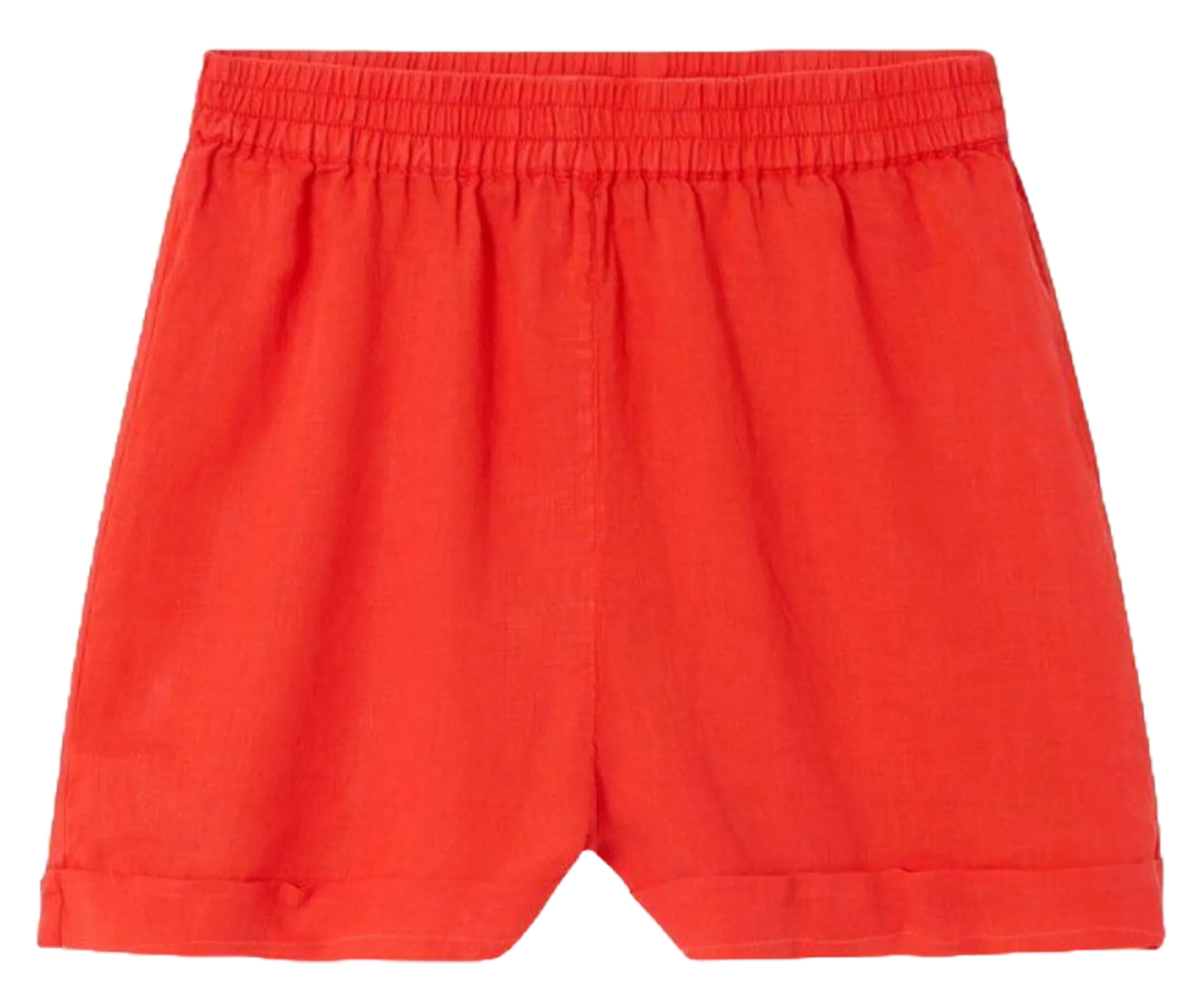 Short ample uni en lin Rouge IVYBO