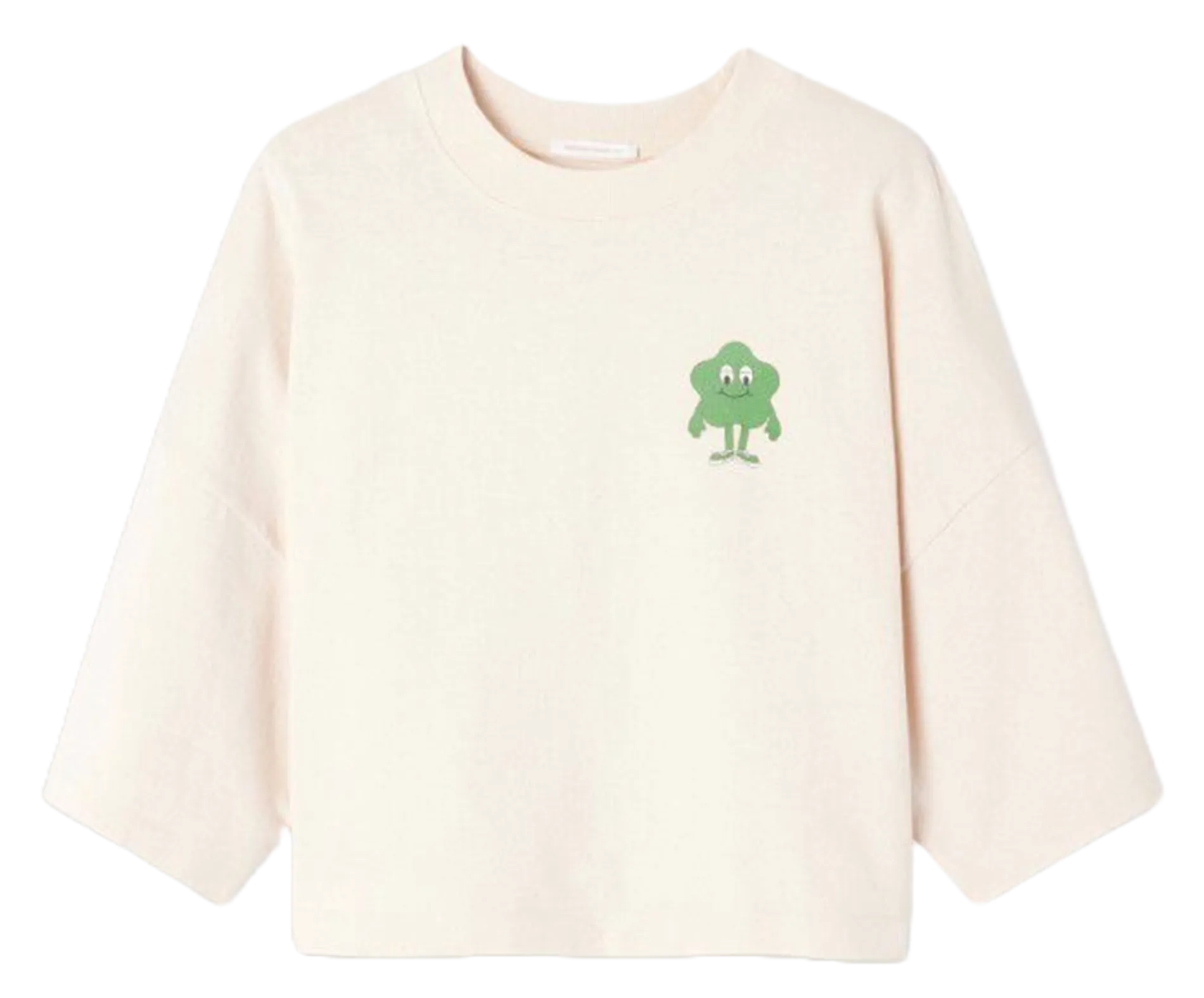 T-shirt ample manches courtes col rond Beige JUBYK