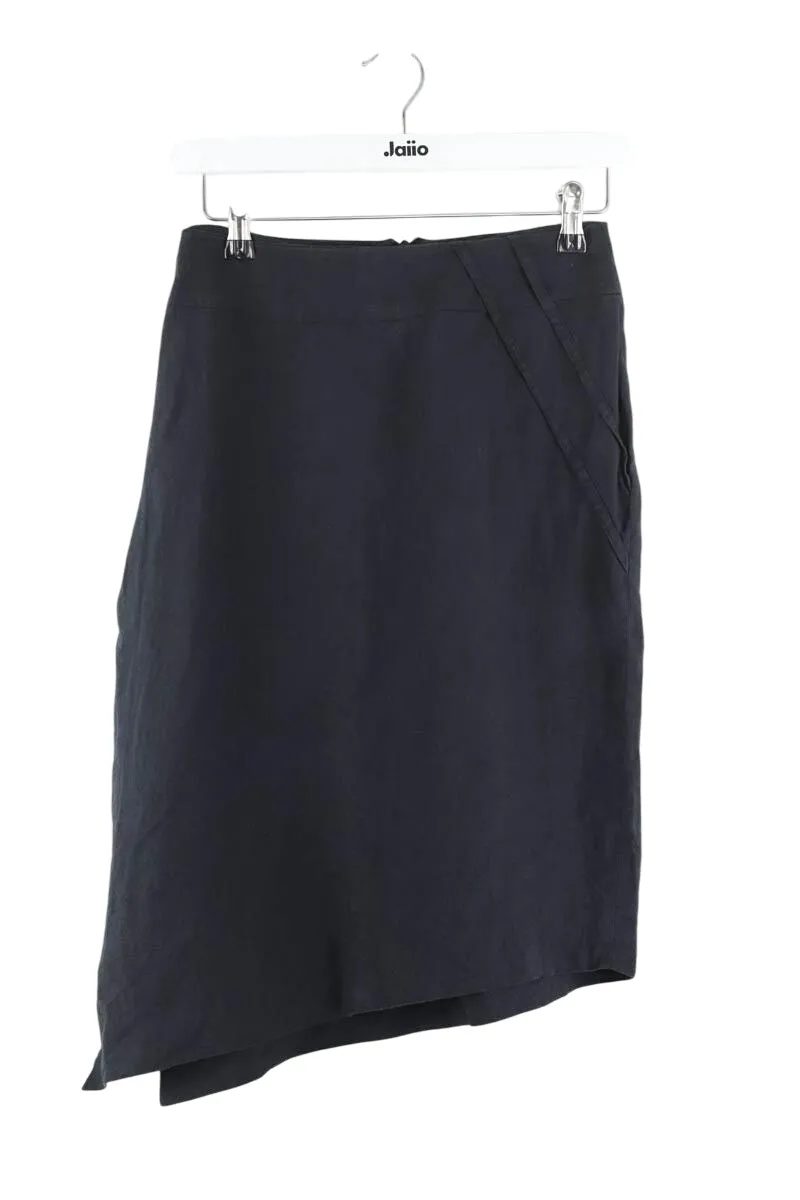 Mini jupe en lin Noir