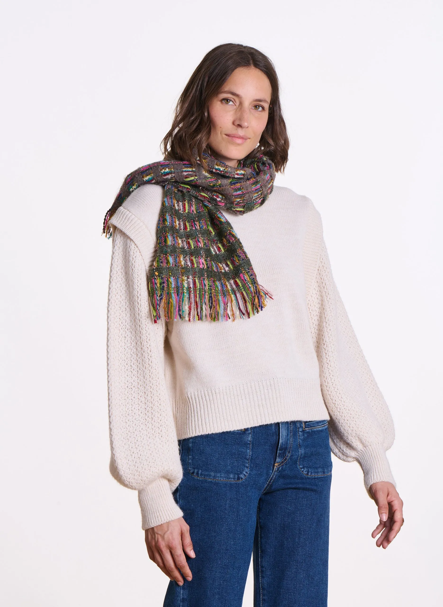 Echarpe en maille fantaisie Vert