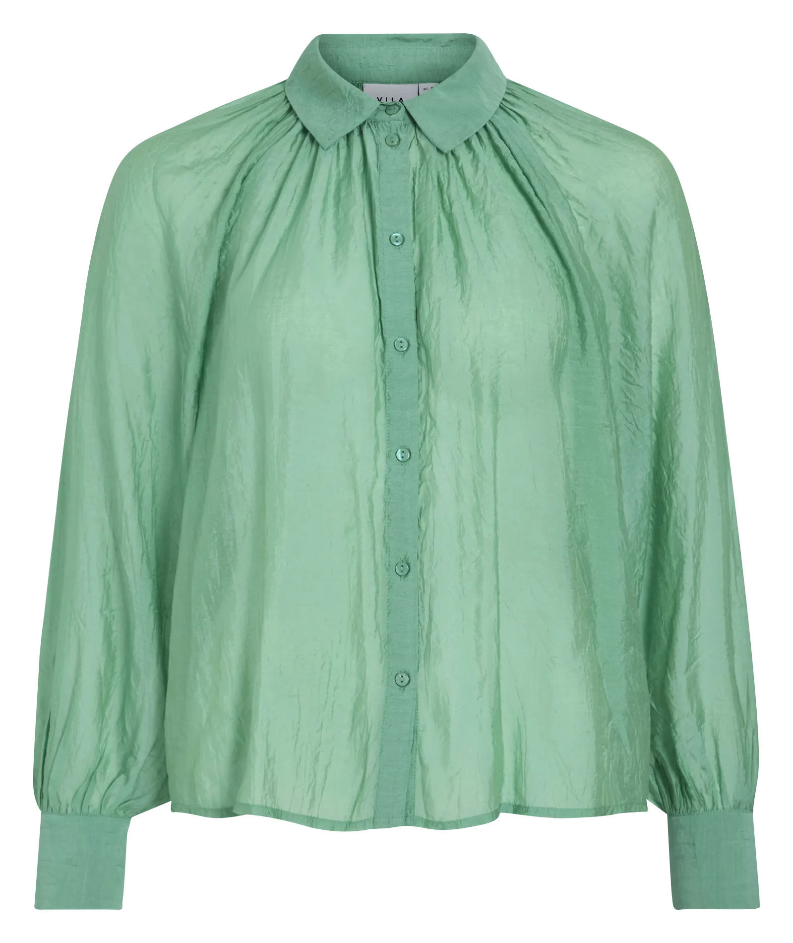 Chemise ample plissée Vert