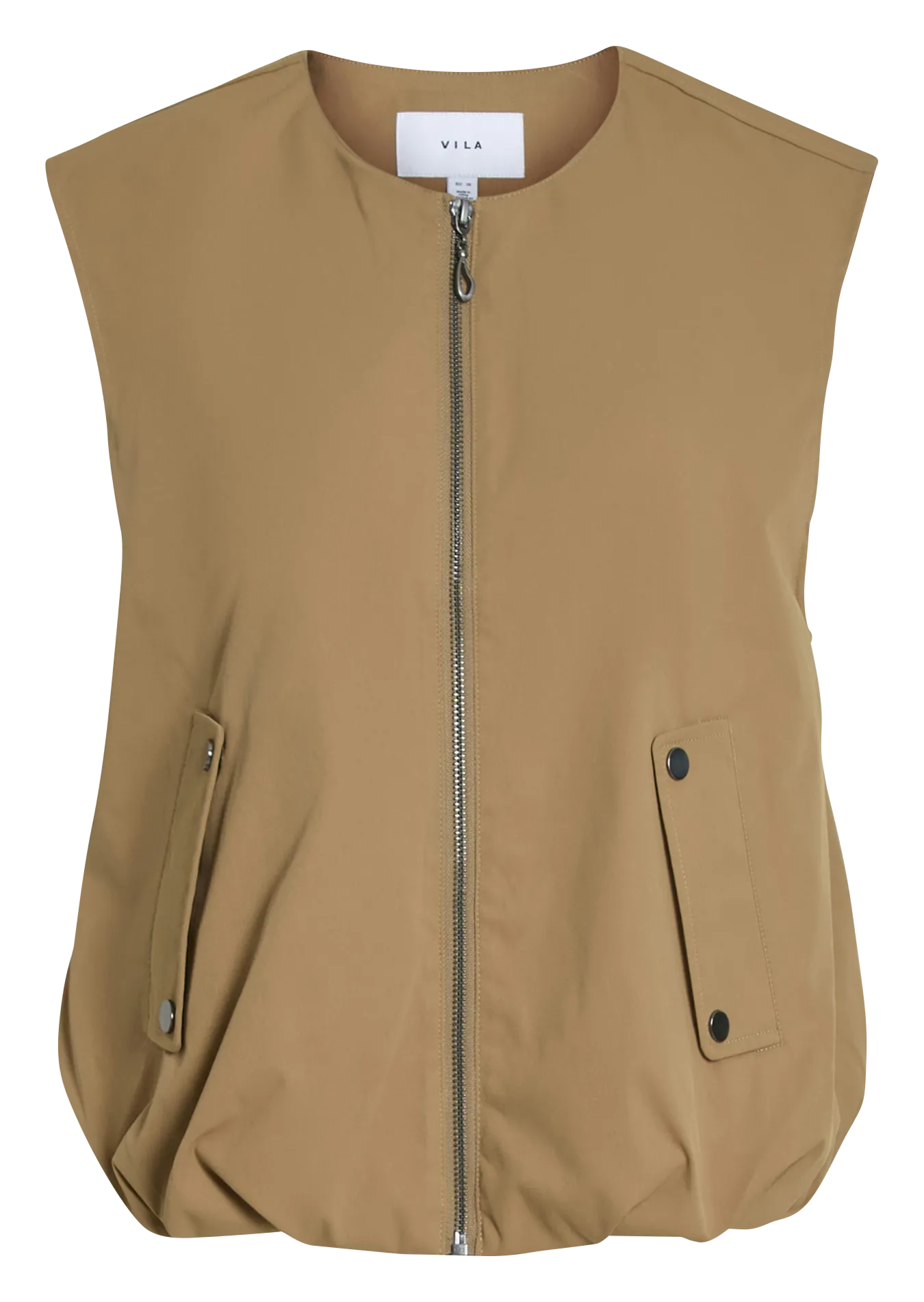 Blouson col rond Marron EMELIE