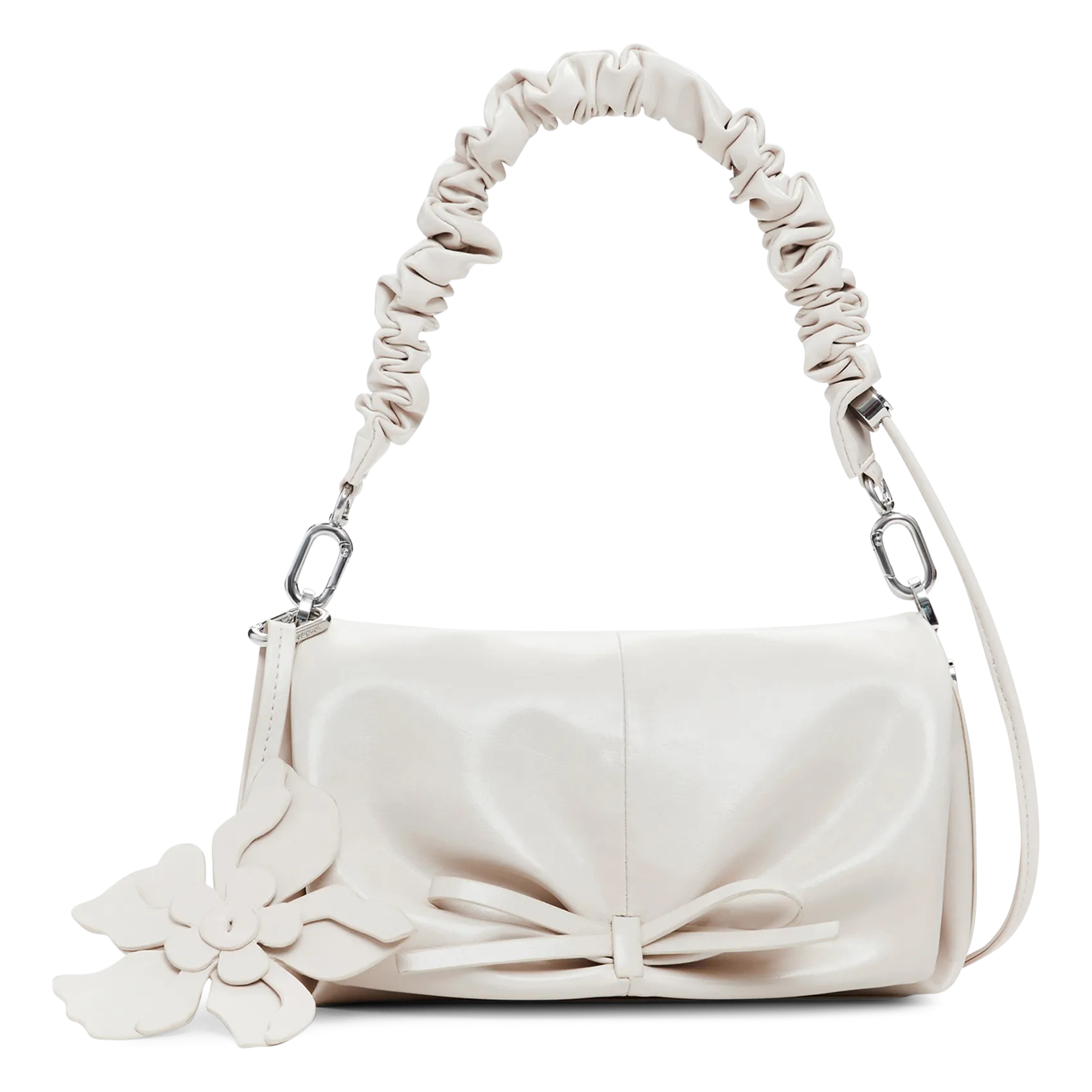 Sac porté épaule brillant Blanc