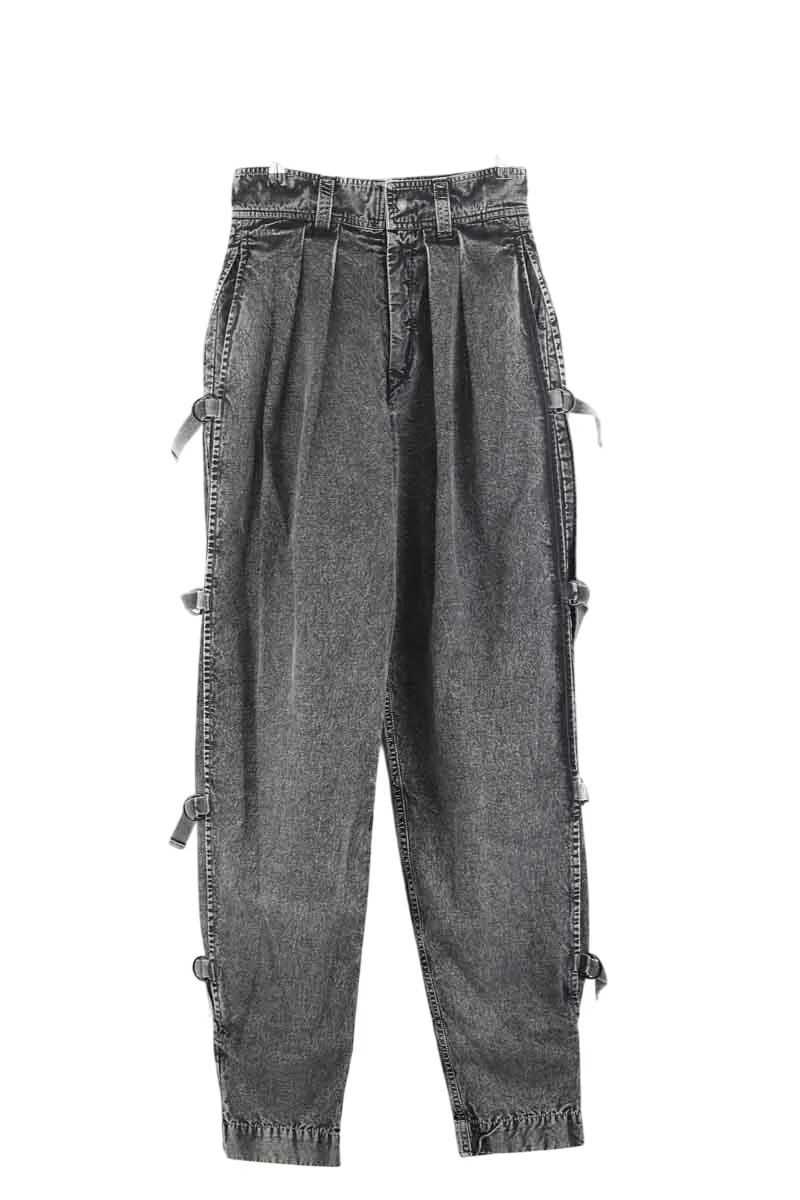 Pantalon carot en coton Gris