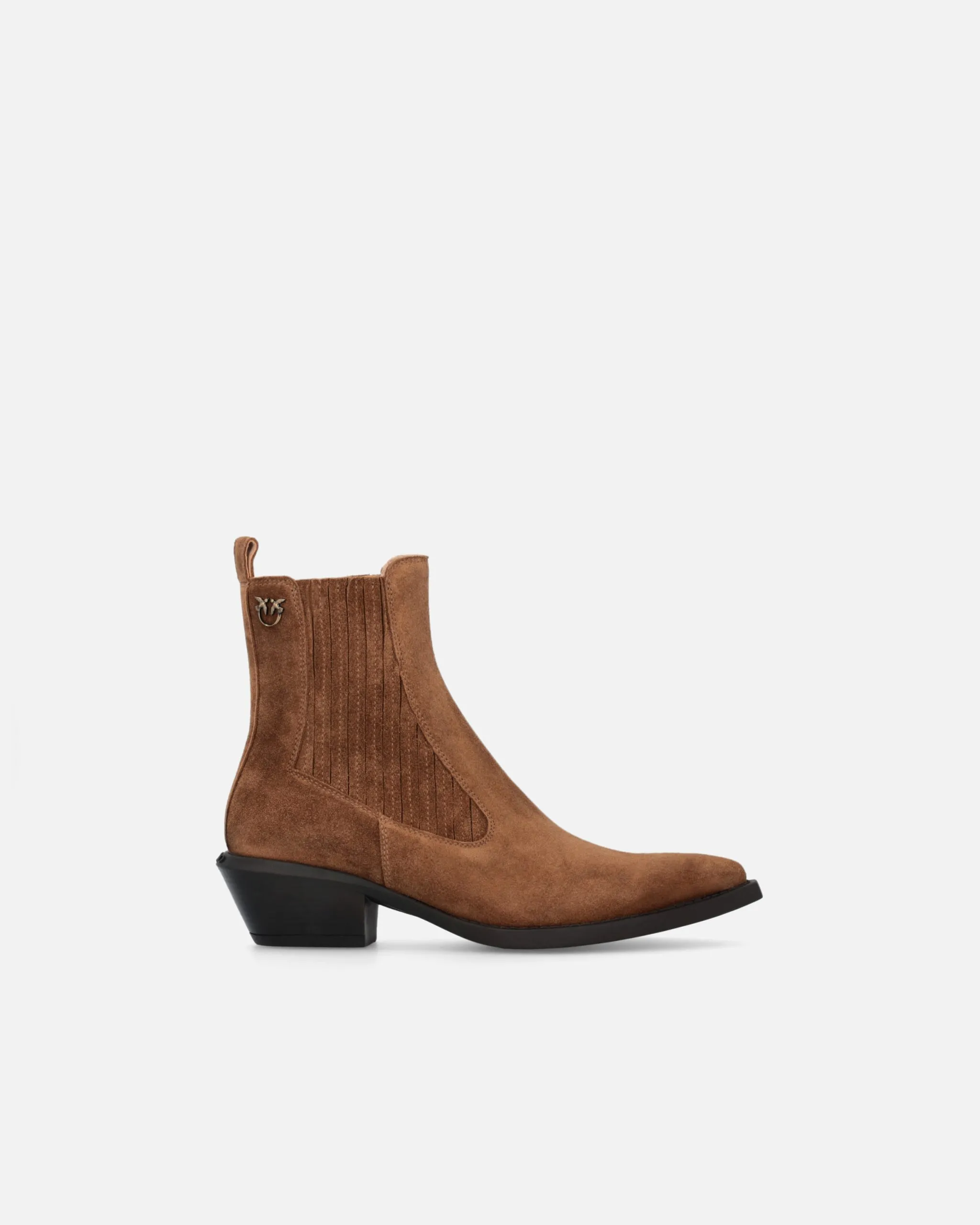 Boots western en daim Doré