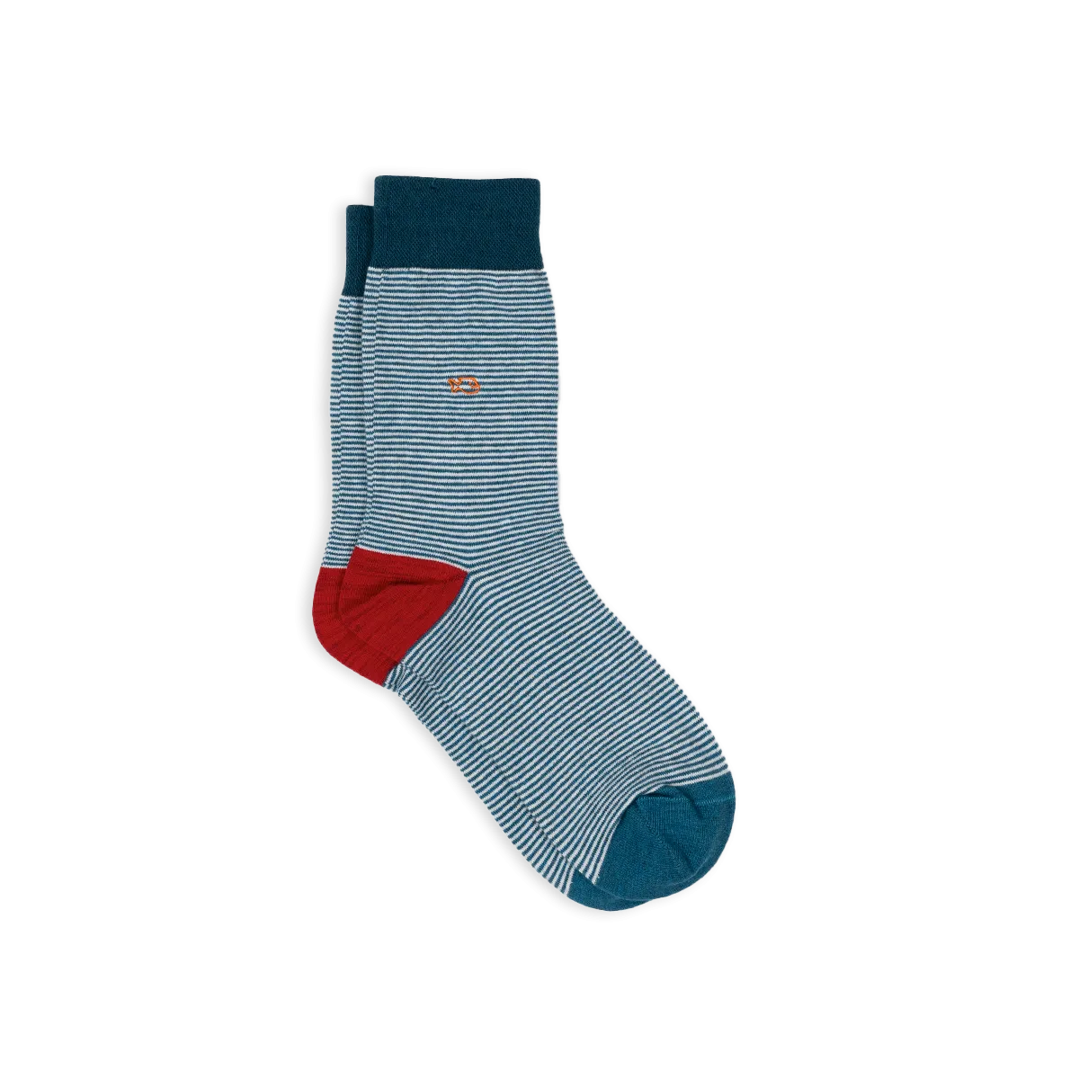 Chaussettes en coton peigné rayées Bleu ATLANTICA