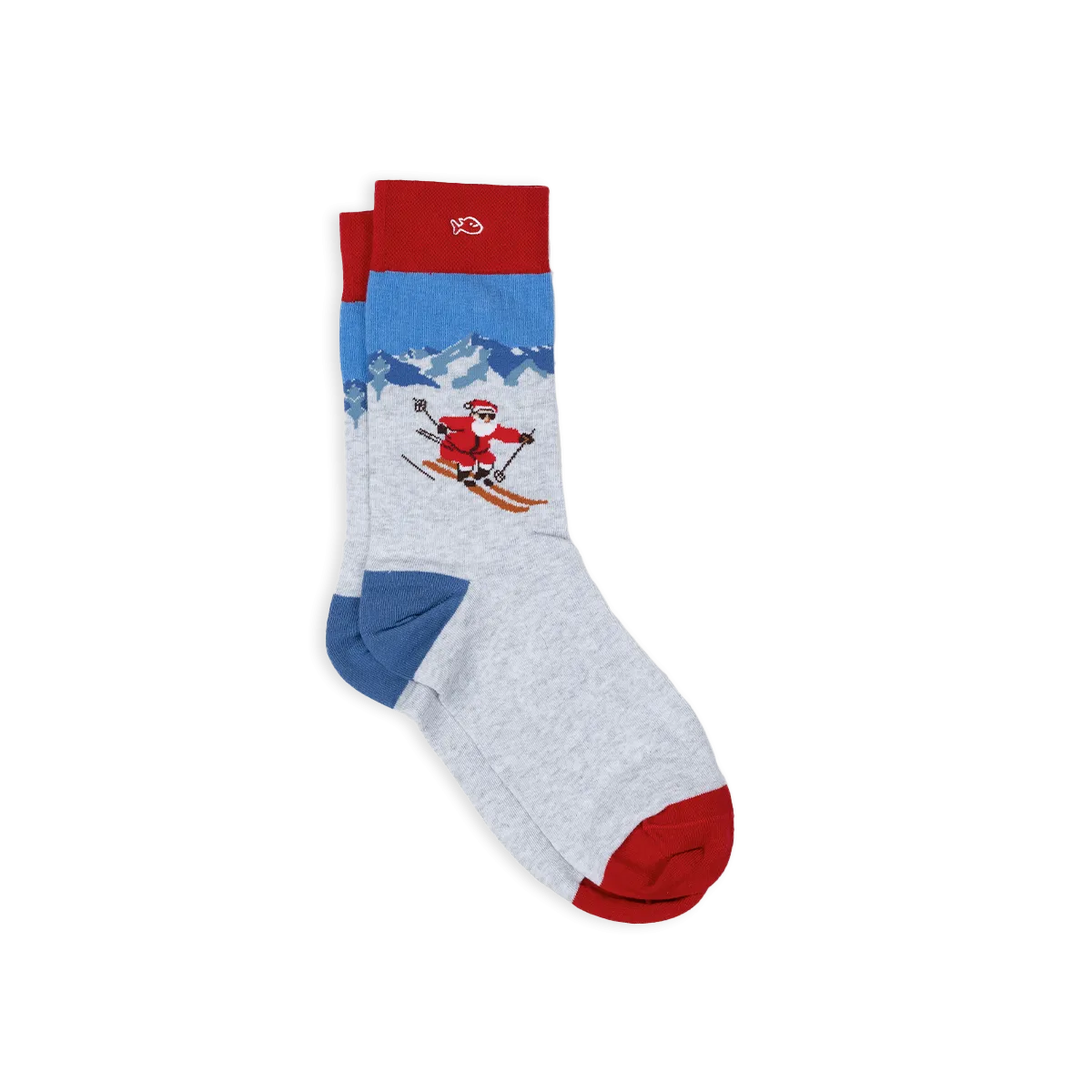 Chaussettes en coton peigné à motifs Gris CRAZY SNOW