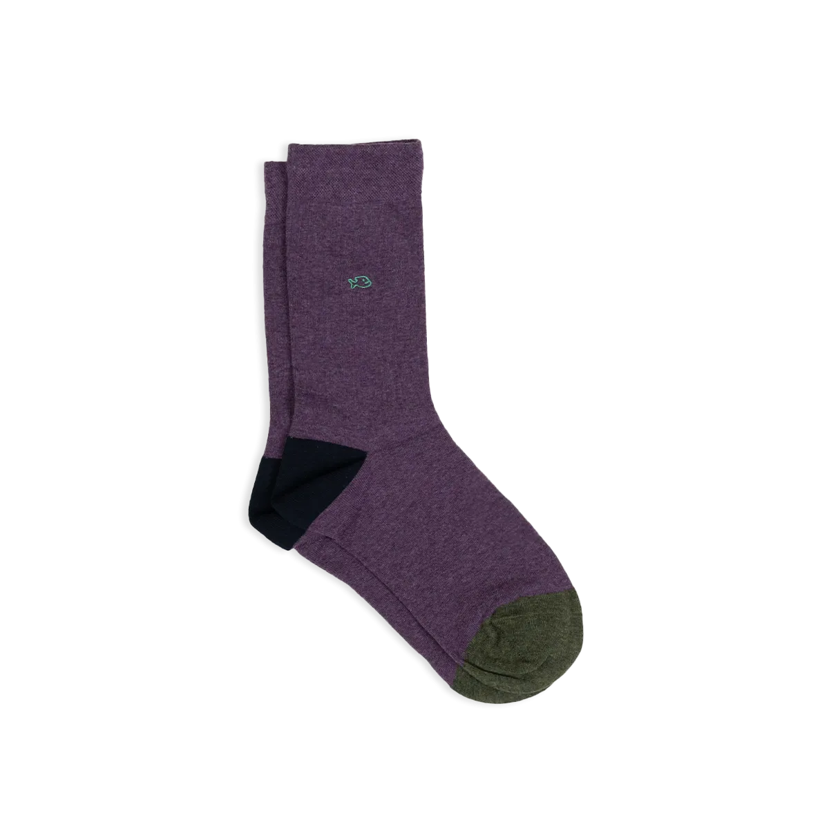 Chaussettes en coton peigné unies Violet