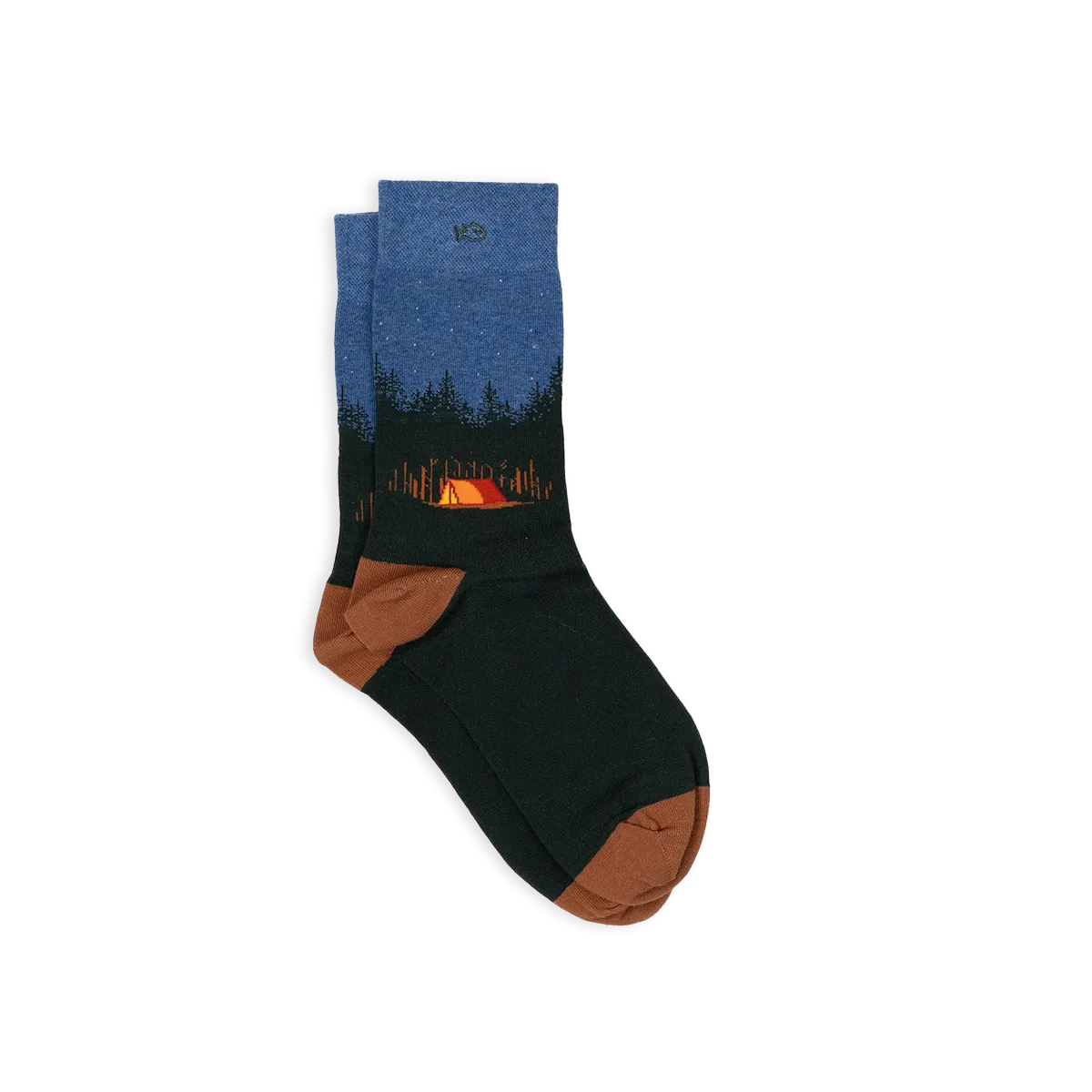 Chaussettes en coton peigné à motifs Kaki CAMPER