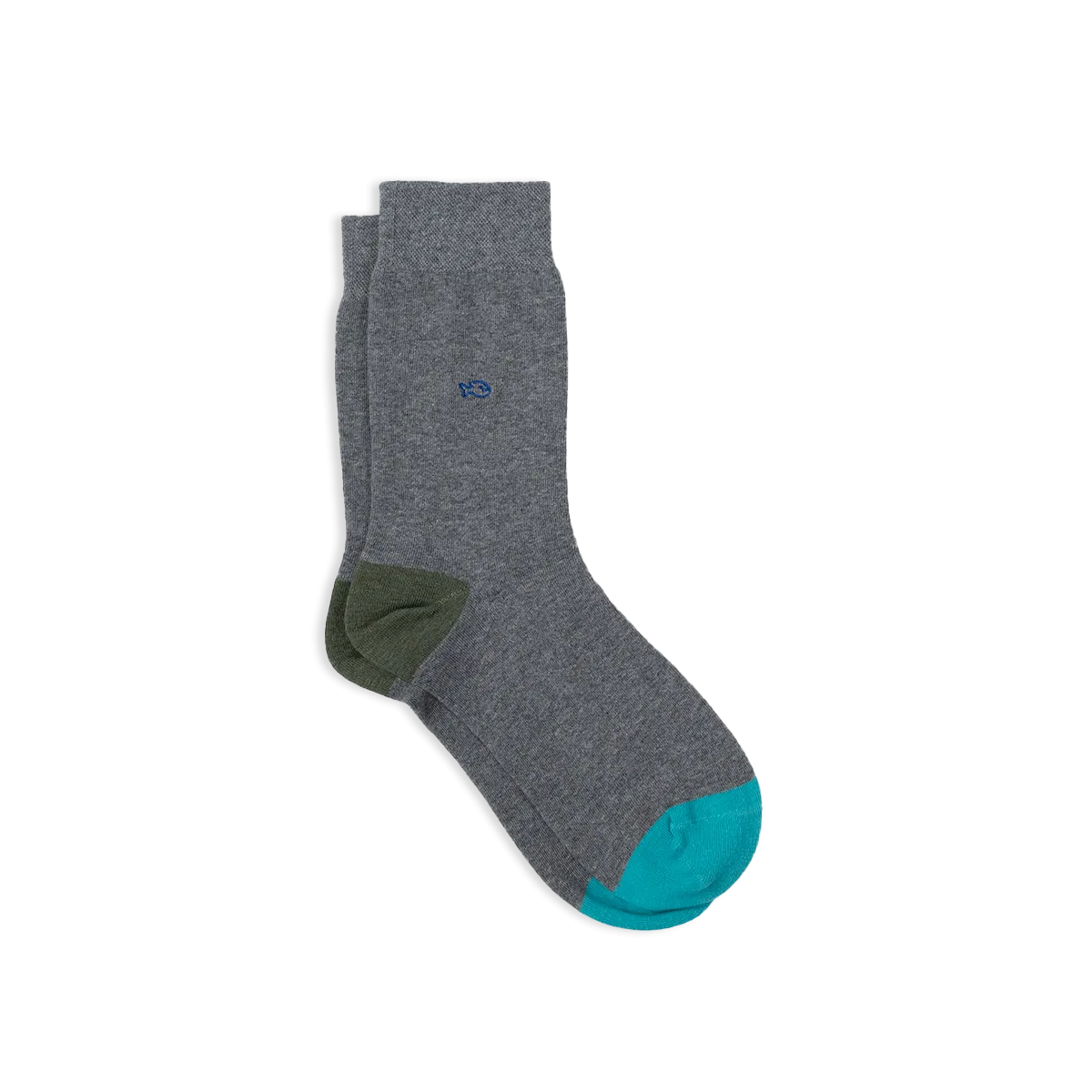 Chaussettes en coton peigné unies Gris