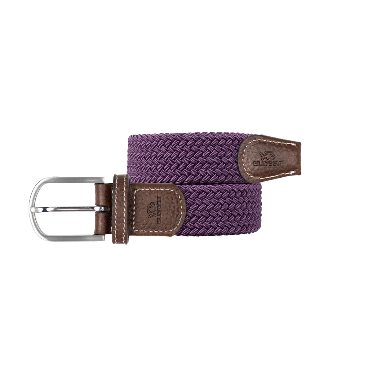 Ceinture tressée élastique unie Violet