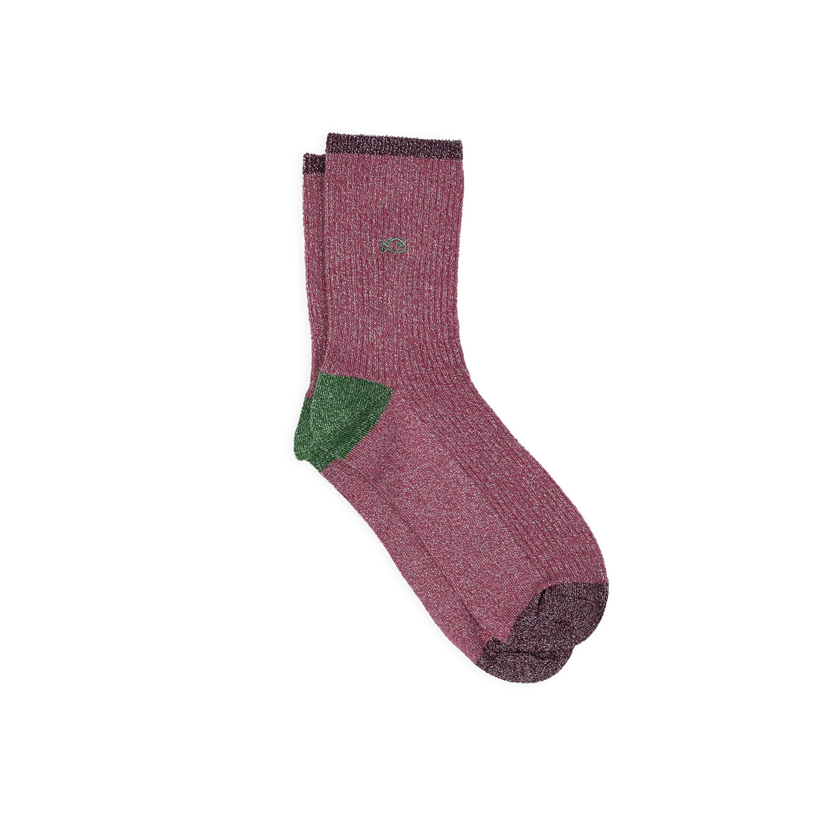 Chaussettes en coton peigné vintage Rose