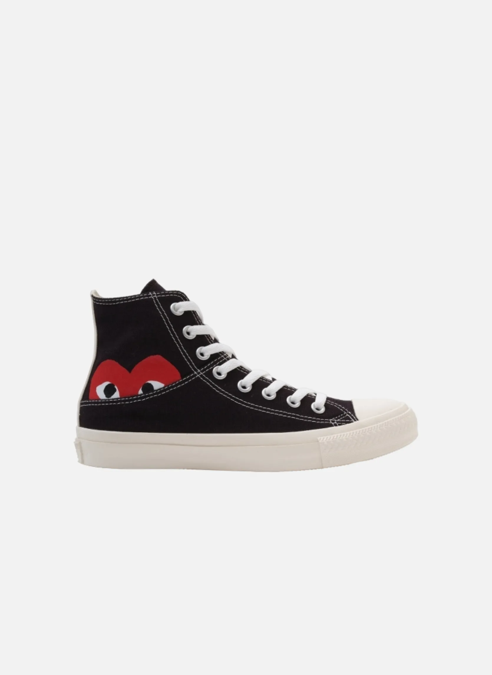 Converse comme des garçons black half logo Noir