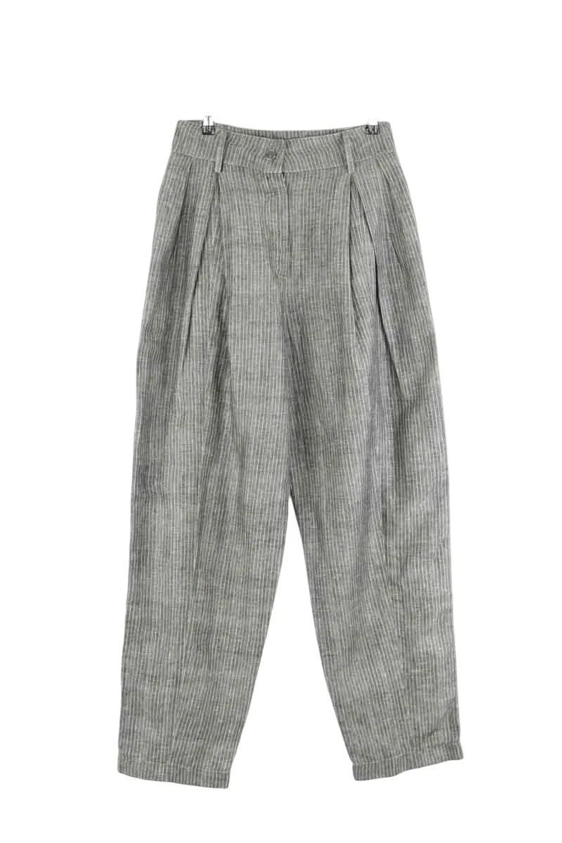 Pantalon large en coton Gris