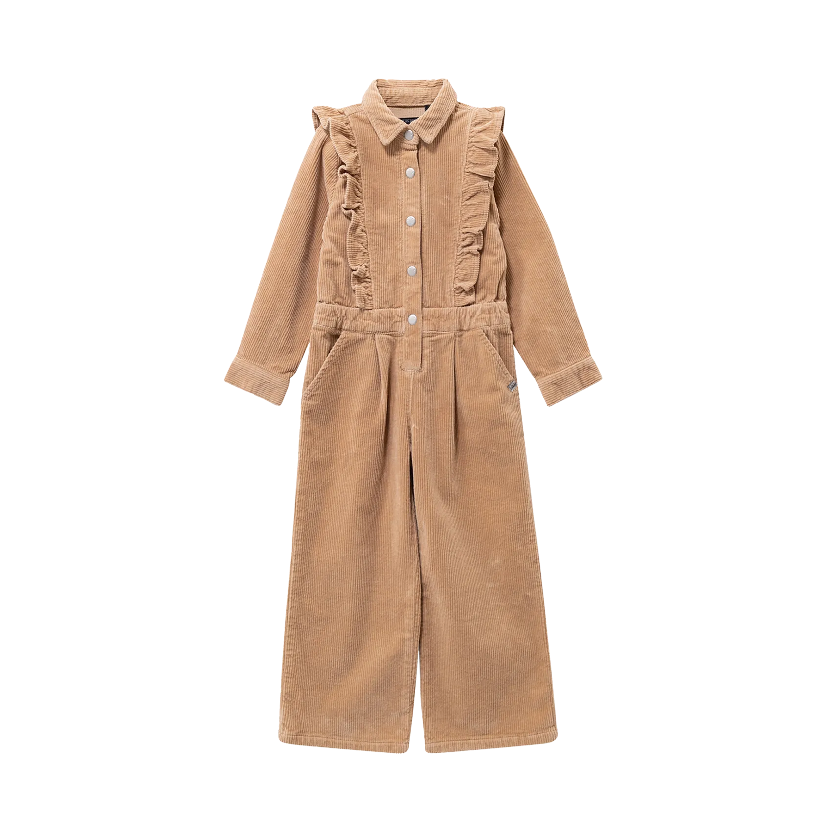 Combinaison col chemise en coton Beige