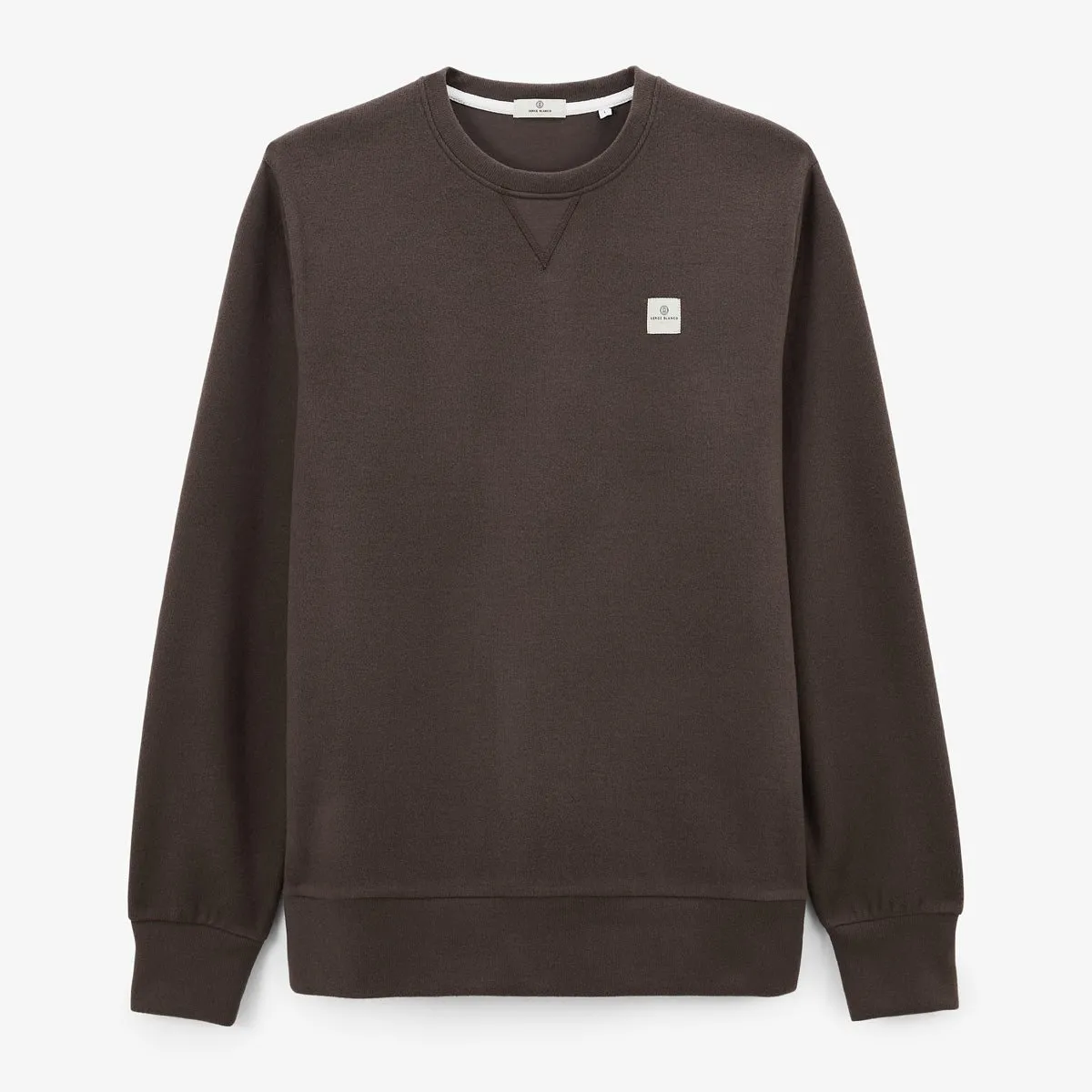 Sweat col rond uni Marron SWEAT