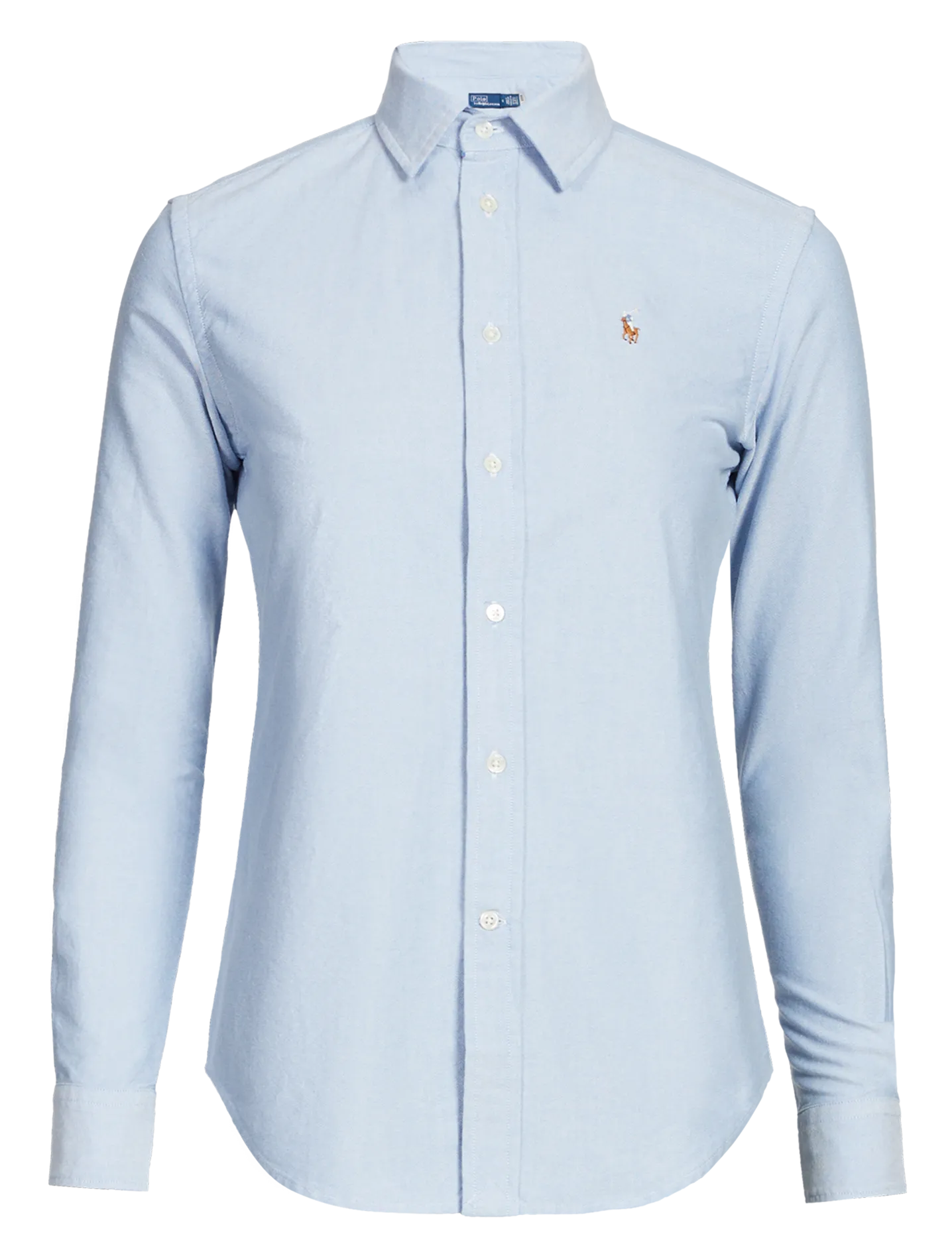 Chemise slim rayée à broderie logo Bleu
