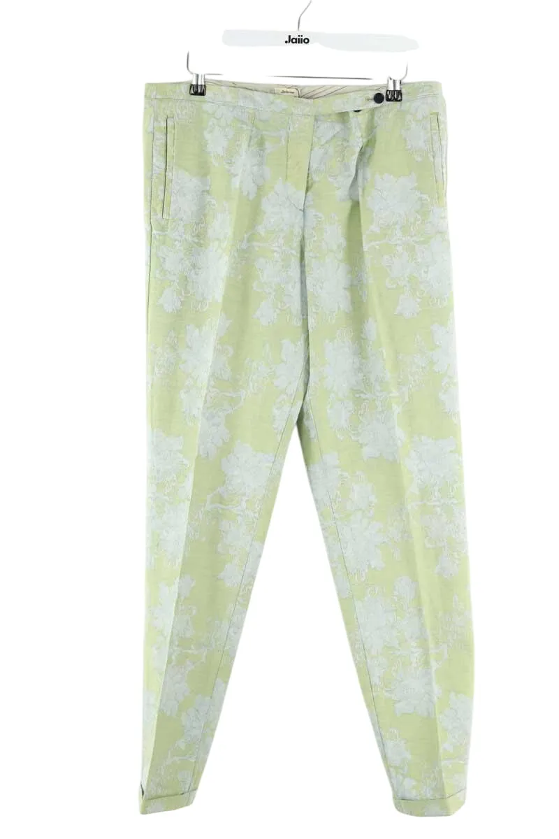 Pantalon droit en coton Vert