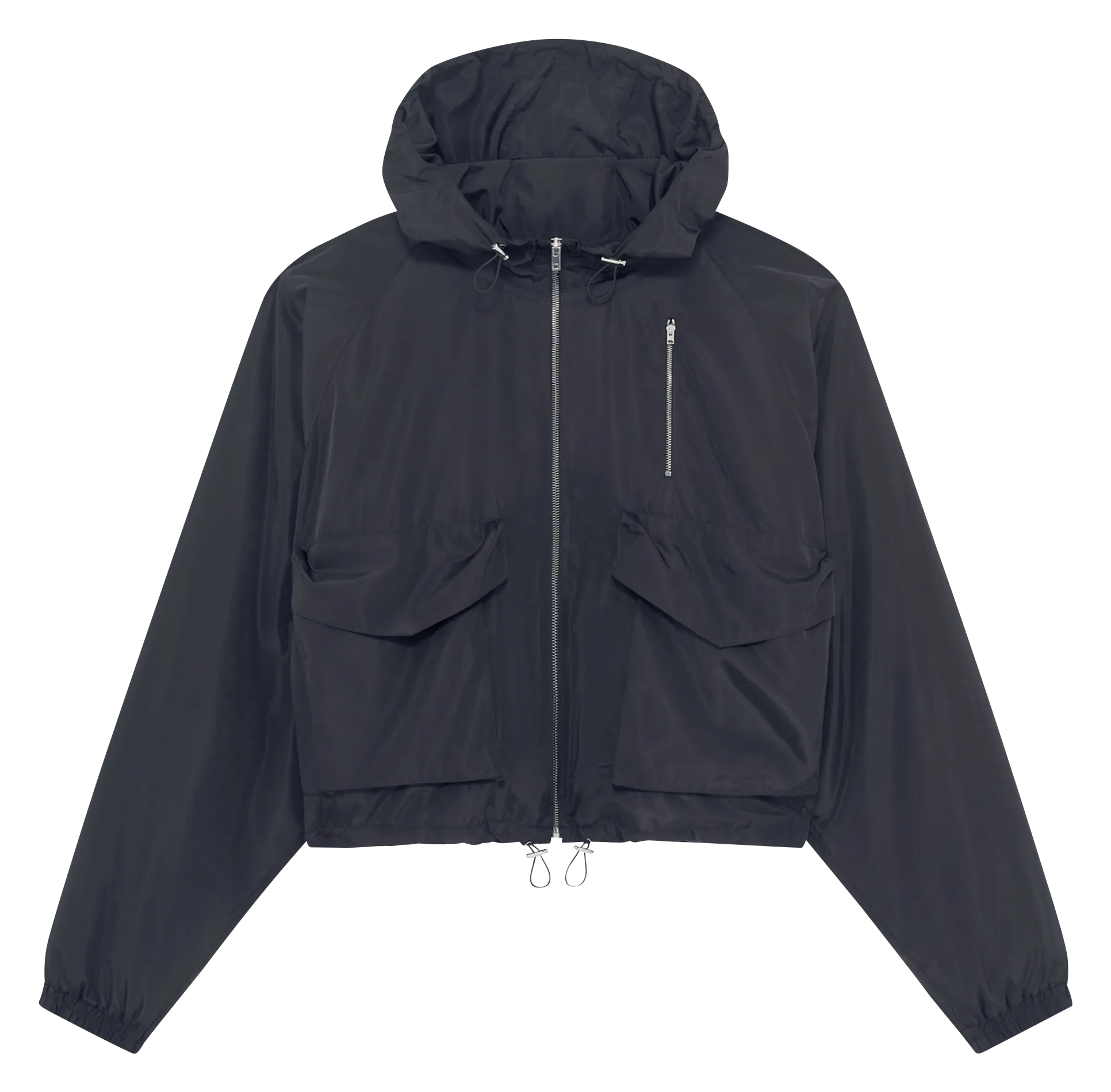 Coupe-vent droit à capuche Noir GONY