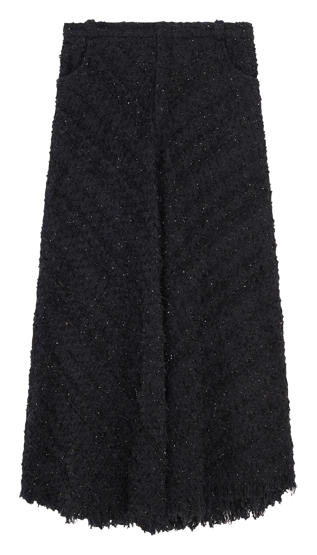 Jupe midi en tweed Noir SAMDEN