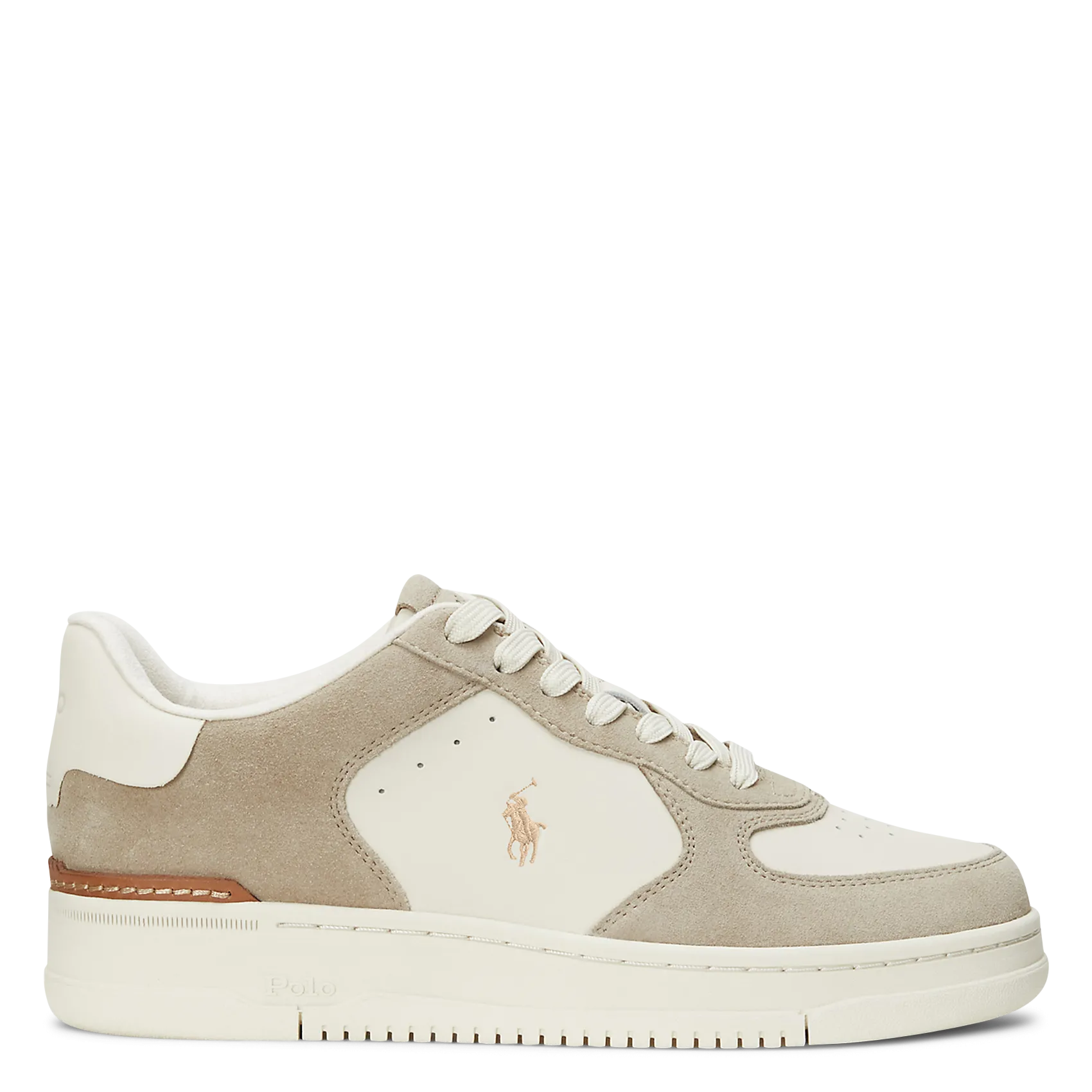 Baskets basses en cuir Beige