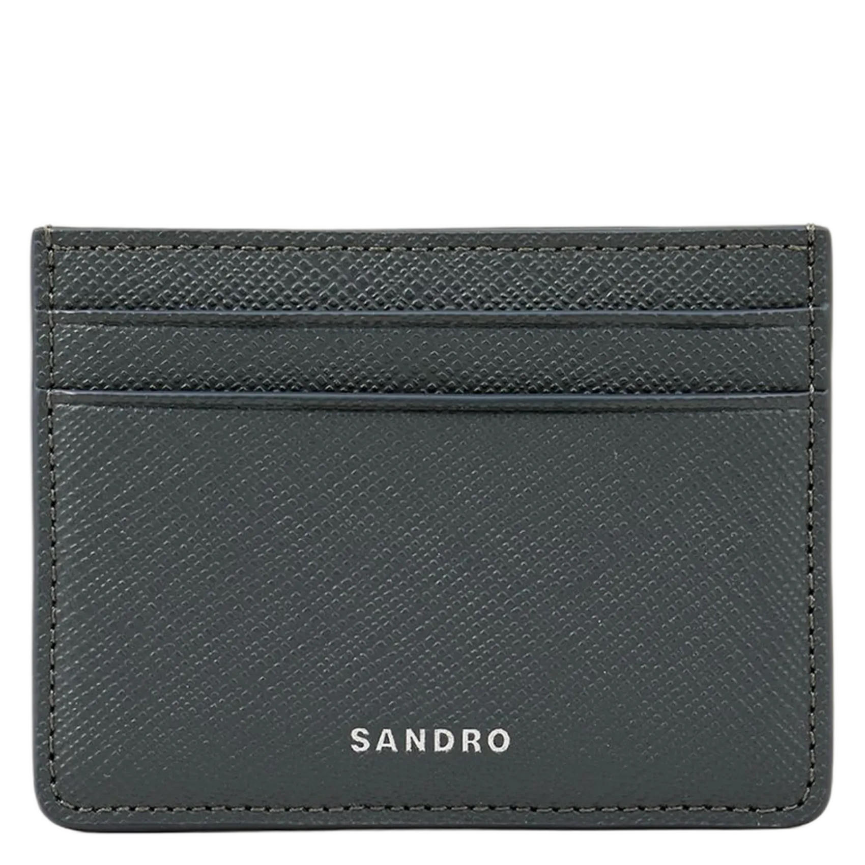 Porte-cartes en cuir Gris