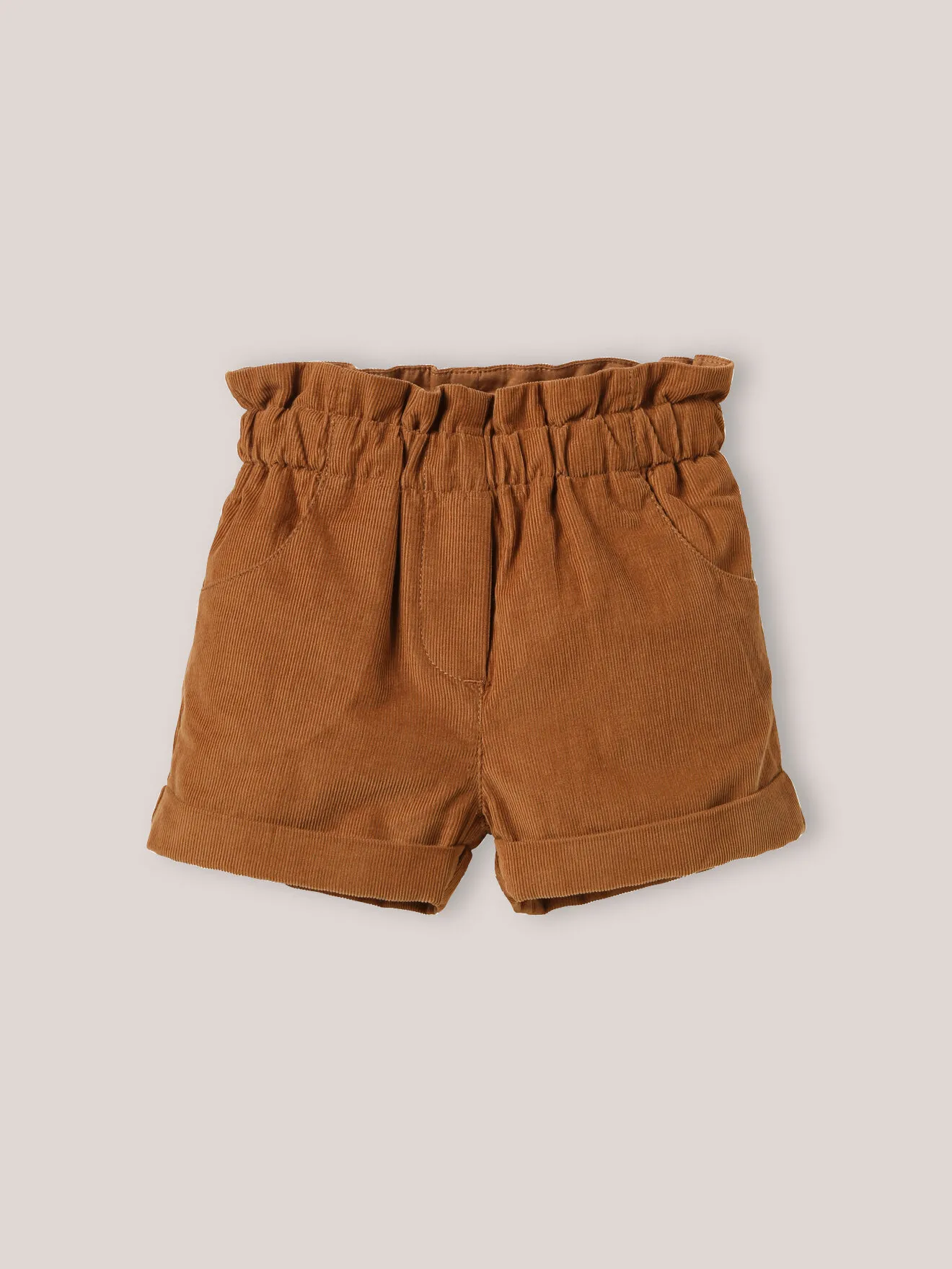 Short en velours Marron