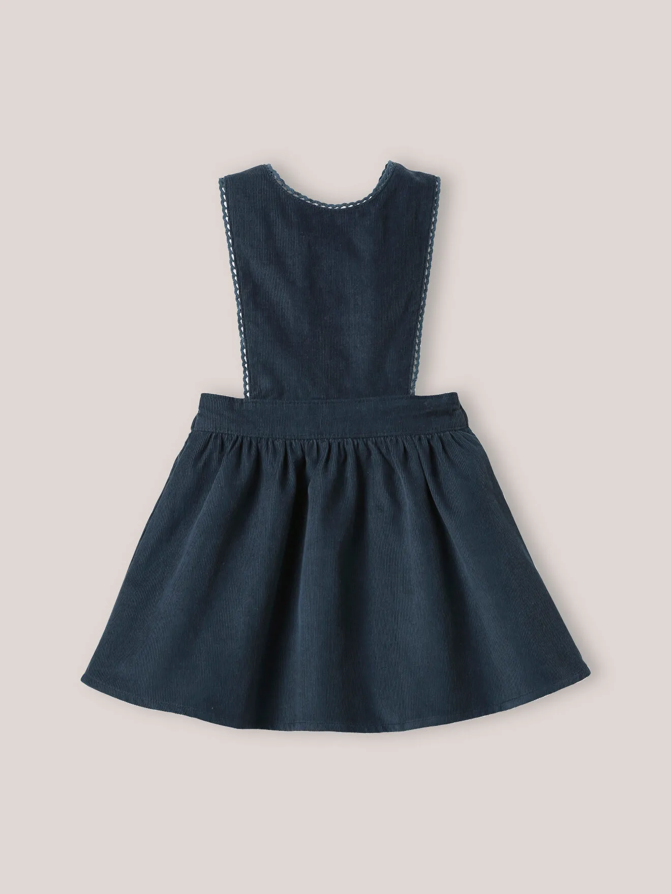 Robe-salopette en velours Bleu