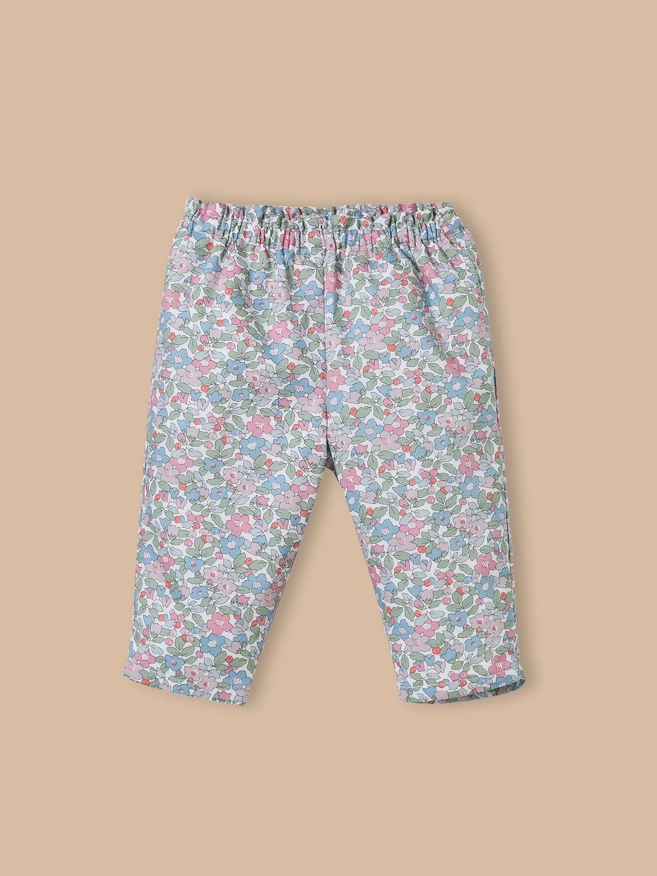 Pantalon en tissu liberty Bleu