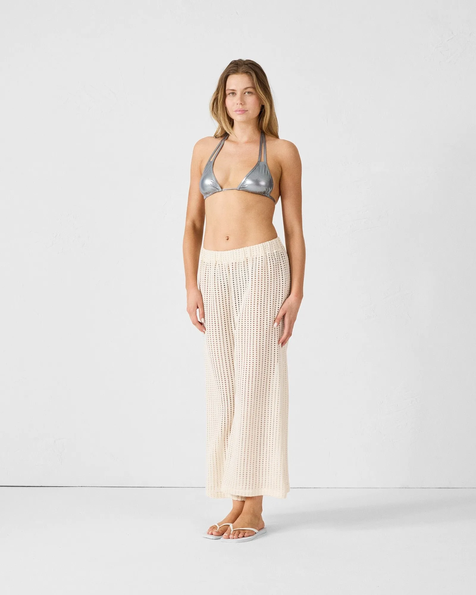 Haut de maillot de bain triangle assia top Gris