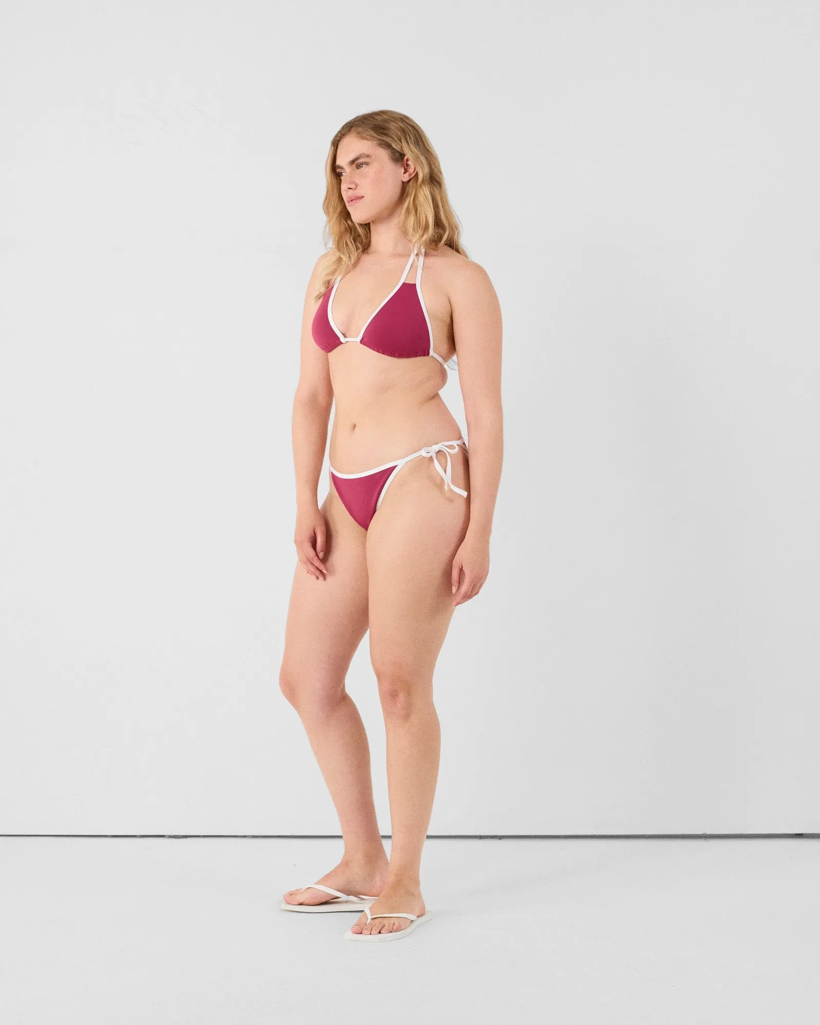 Haut de maillot de bain triangle maddie top Rose