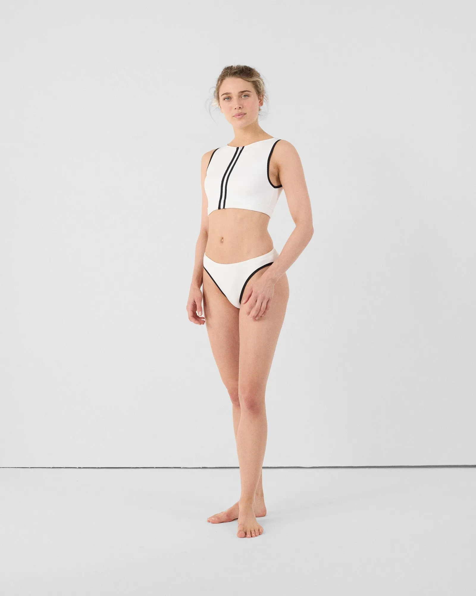 Bas de maillot de bain en néoprène jisoo bottom Blanc