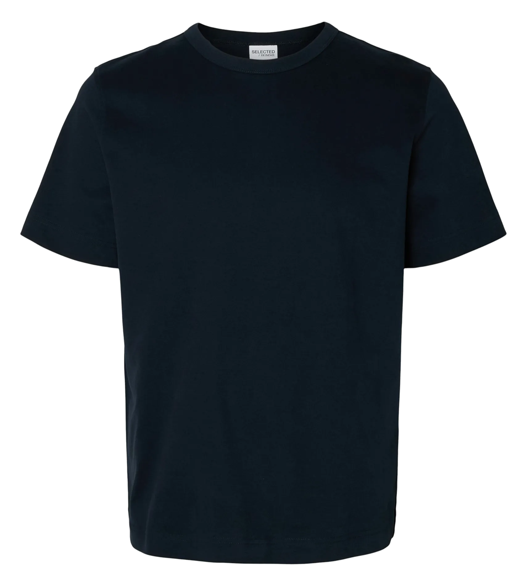 Tee-shirt col rond en coton organique Bleu CHRIS