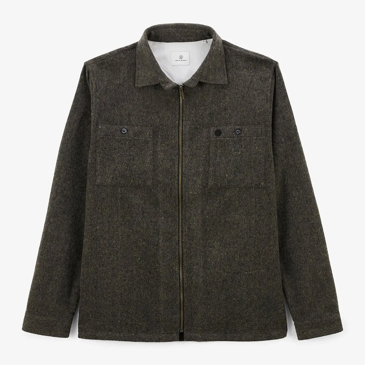 Chemise manches longues avec zip Marron CLOVIS