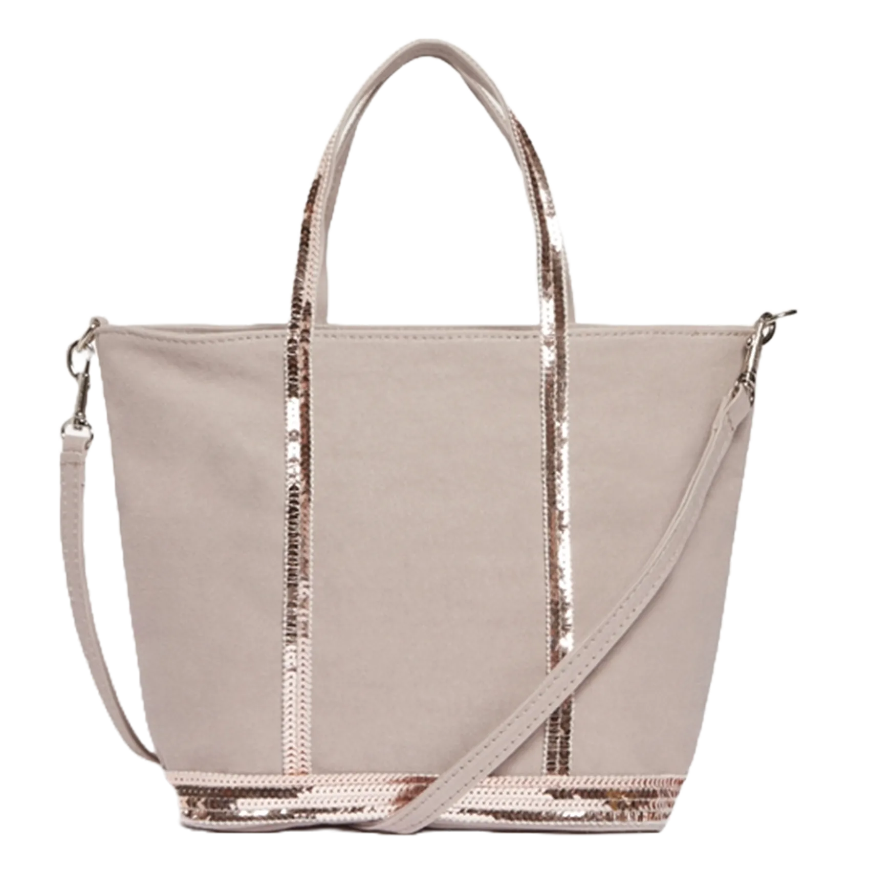 Cabas S en coton à sequins Rose CABAS S