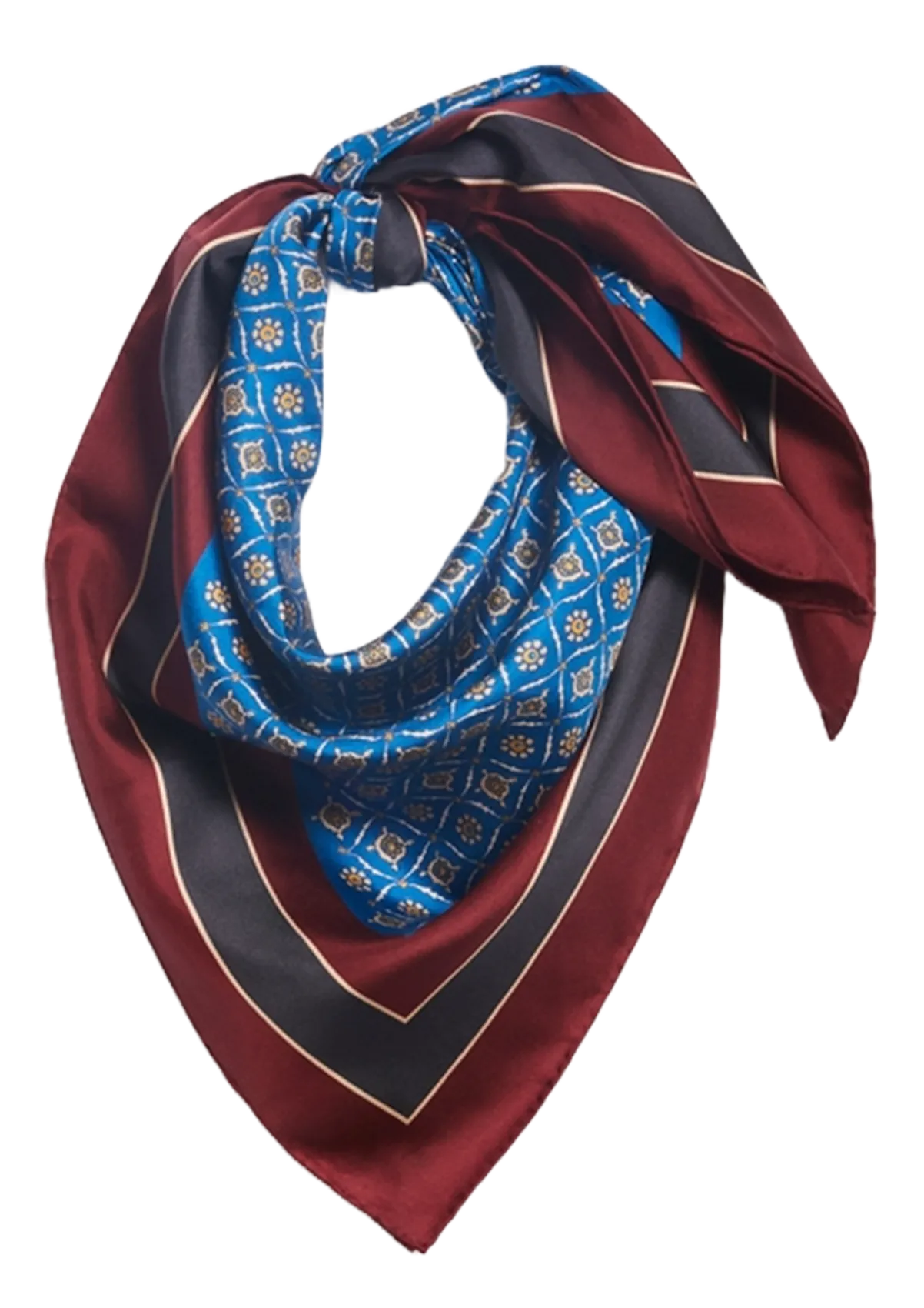 Foulard en soie Bleu ENDY