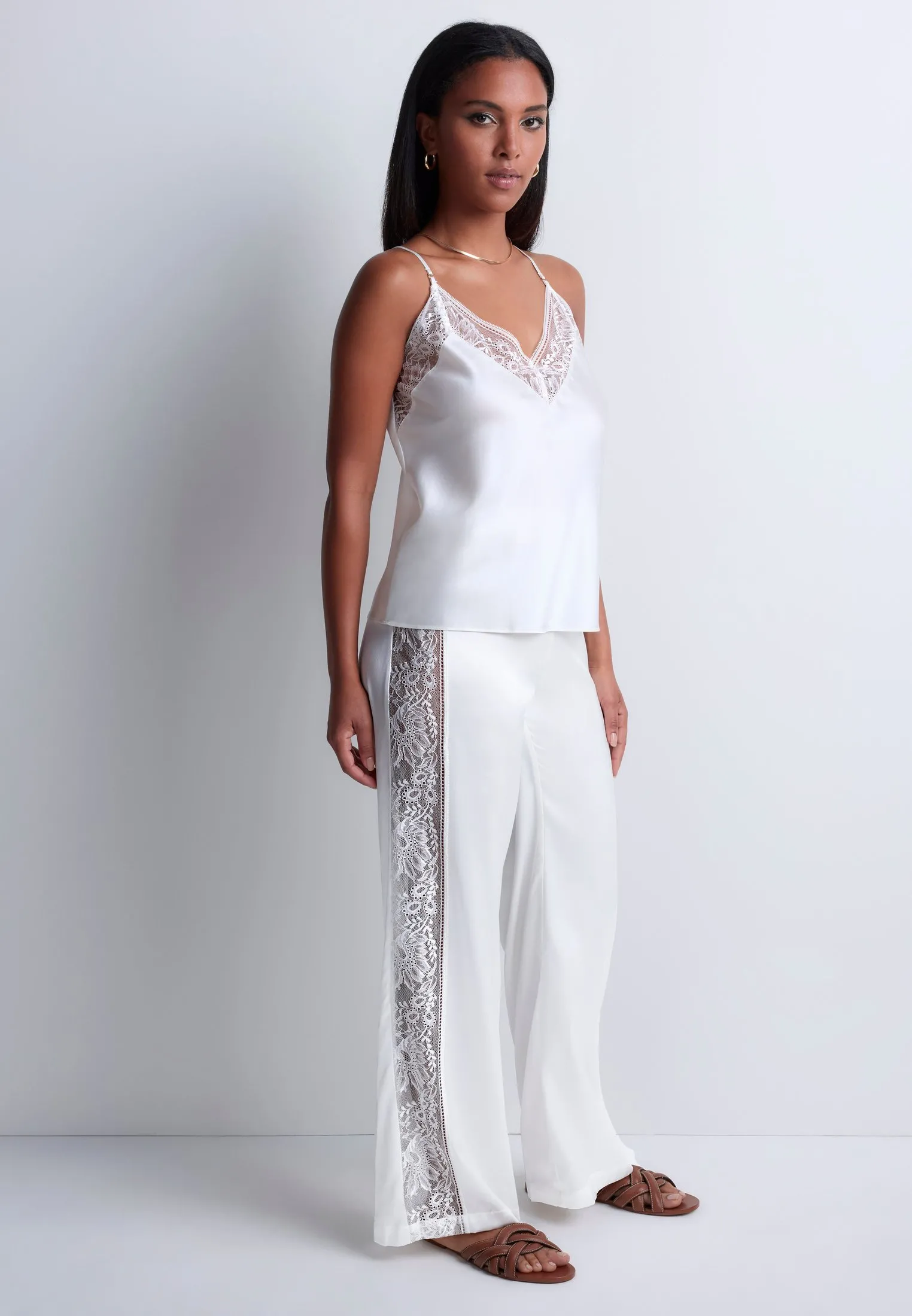 Top à fines bretelles Blanc MIDNIGHT WHISPER