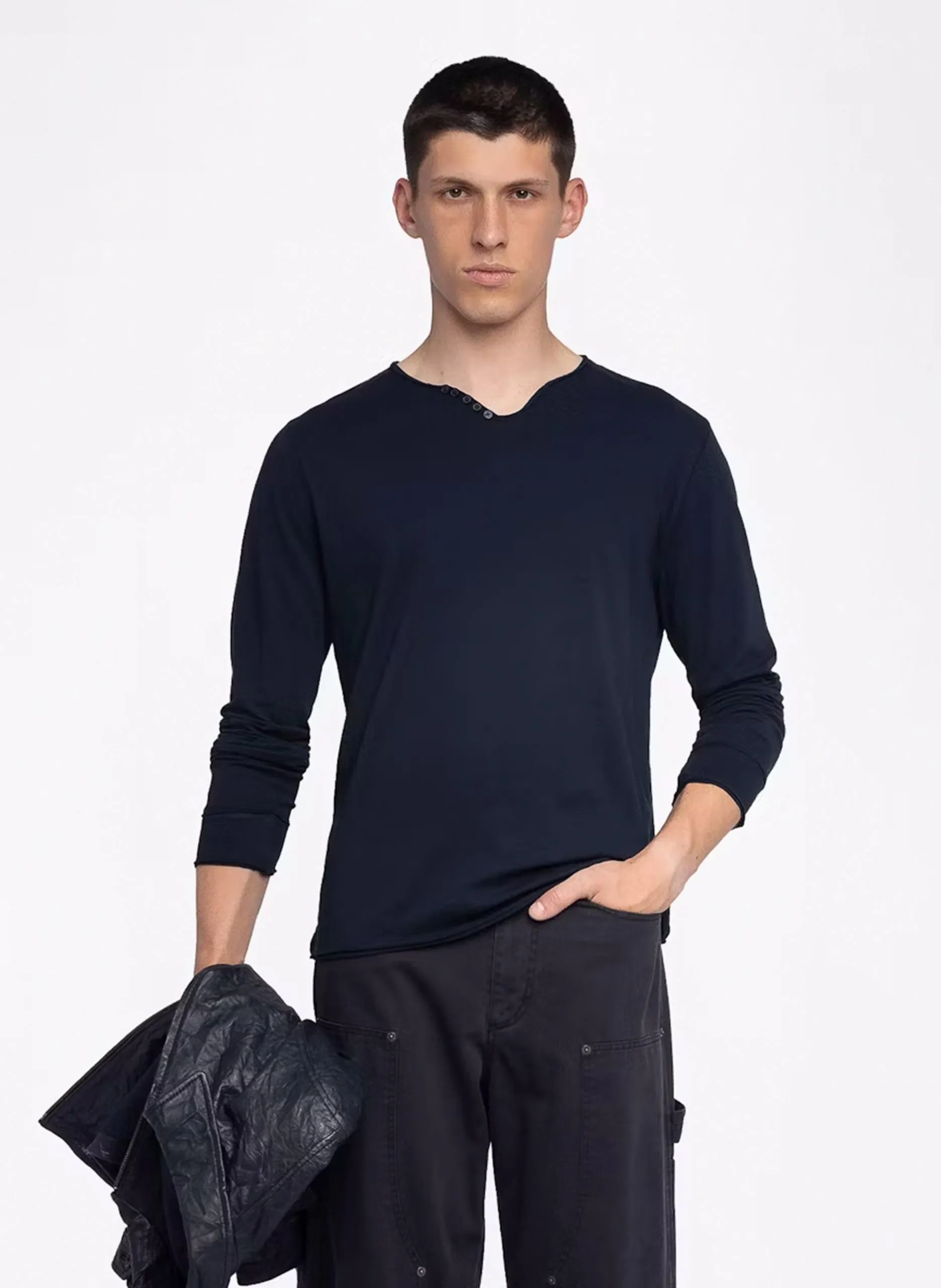 Tee-shirt droit en coton Bleu MONASTIR